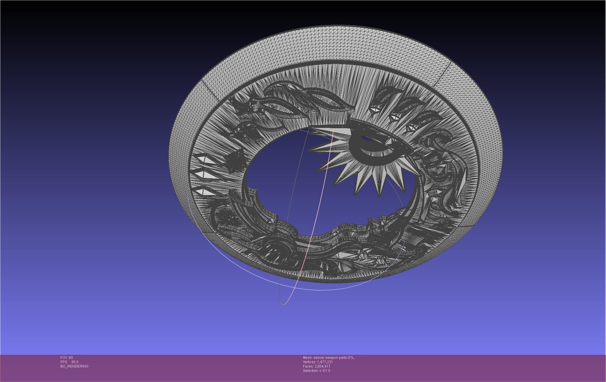 Final Fantasy XIV Dancer Disk Weapon Printable Assembly 3D print model_90