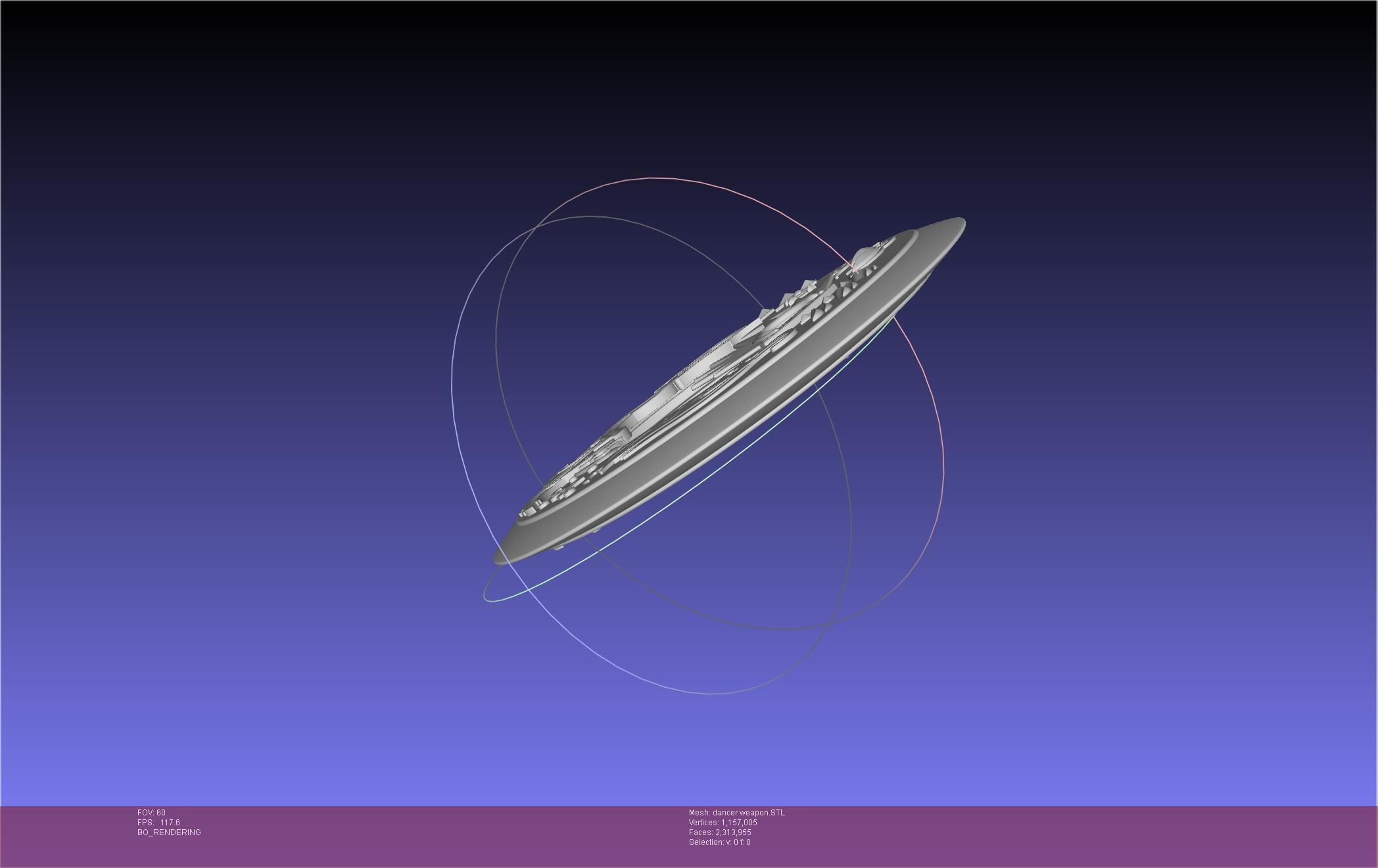 Final Fantasy XIV Dancer Disk Weapon Printable Assembly 3D print model_36