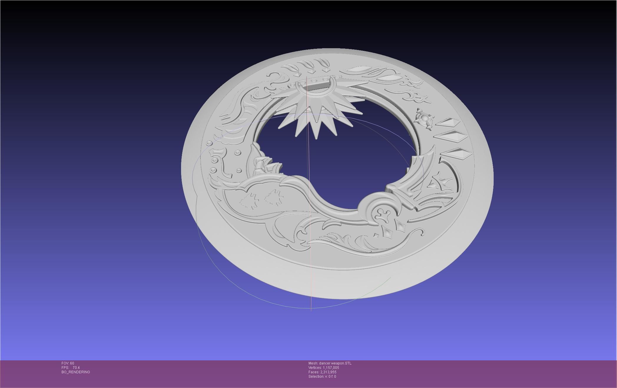 Final Fantasy XIV Dancer Disk Weapon Printable Assembly 3D print model_71