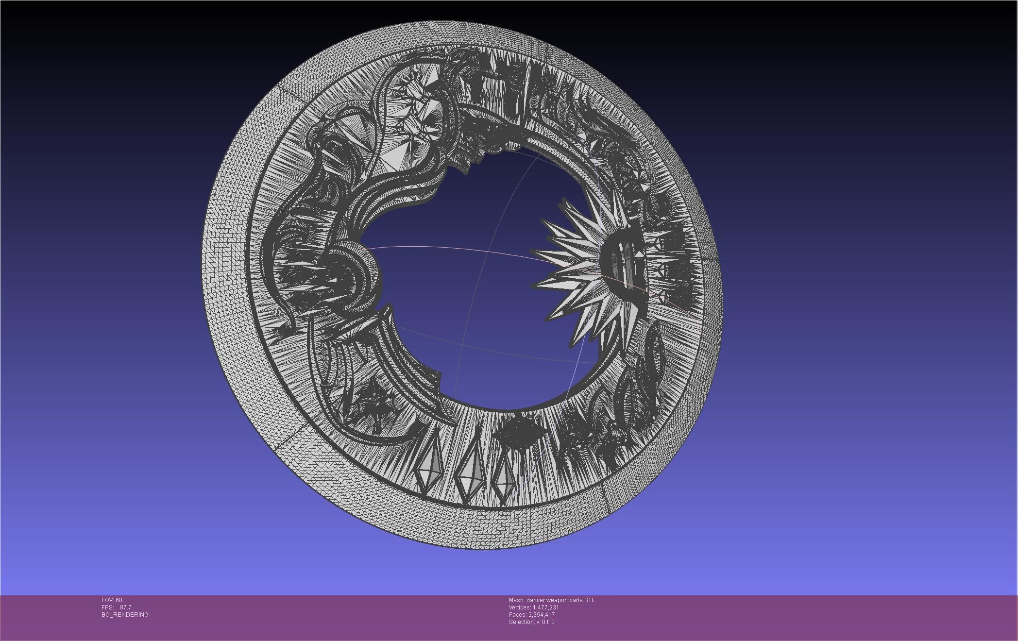 Final Fantasy XIV Dancer Disk Weapon Printable Assembly 3D print model_107