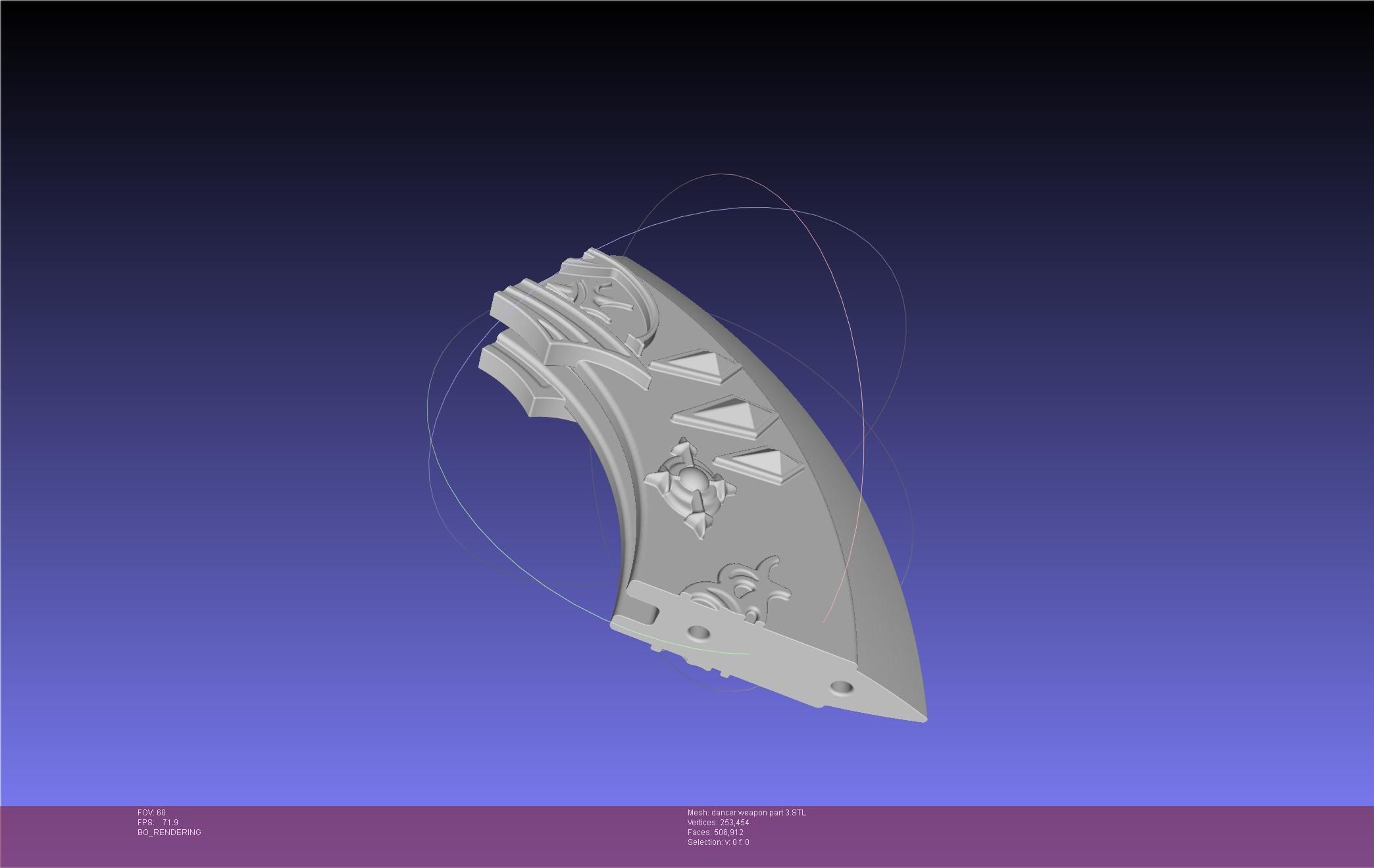 Final Fantasy XIV Dancer Disk Weapon Printable Assembly 3D print model_132