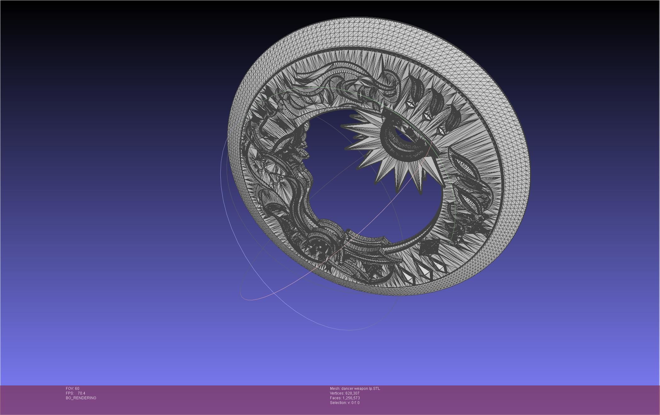 Final Fantasy XIV Dancer Disk Weapon Printable Assembly 3D print model_79