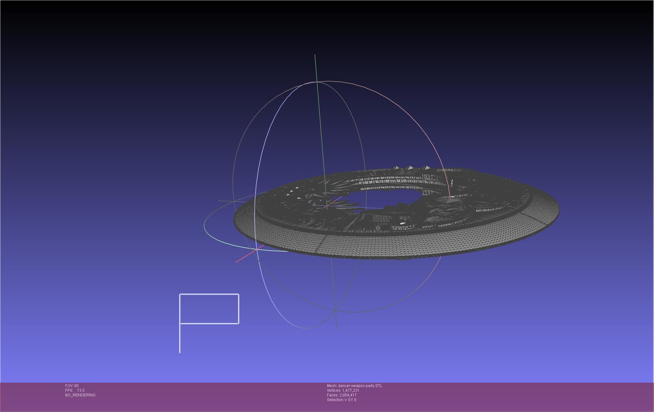 Final Fantasy XIV Dancer Disk Weapon Printable Assembly 3D print model_100