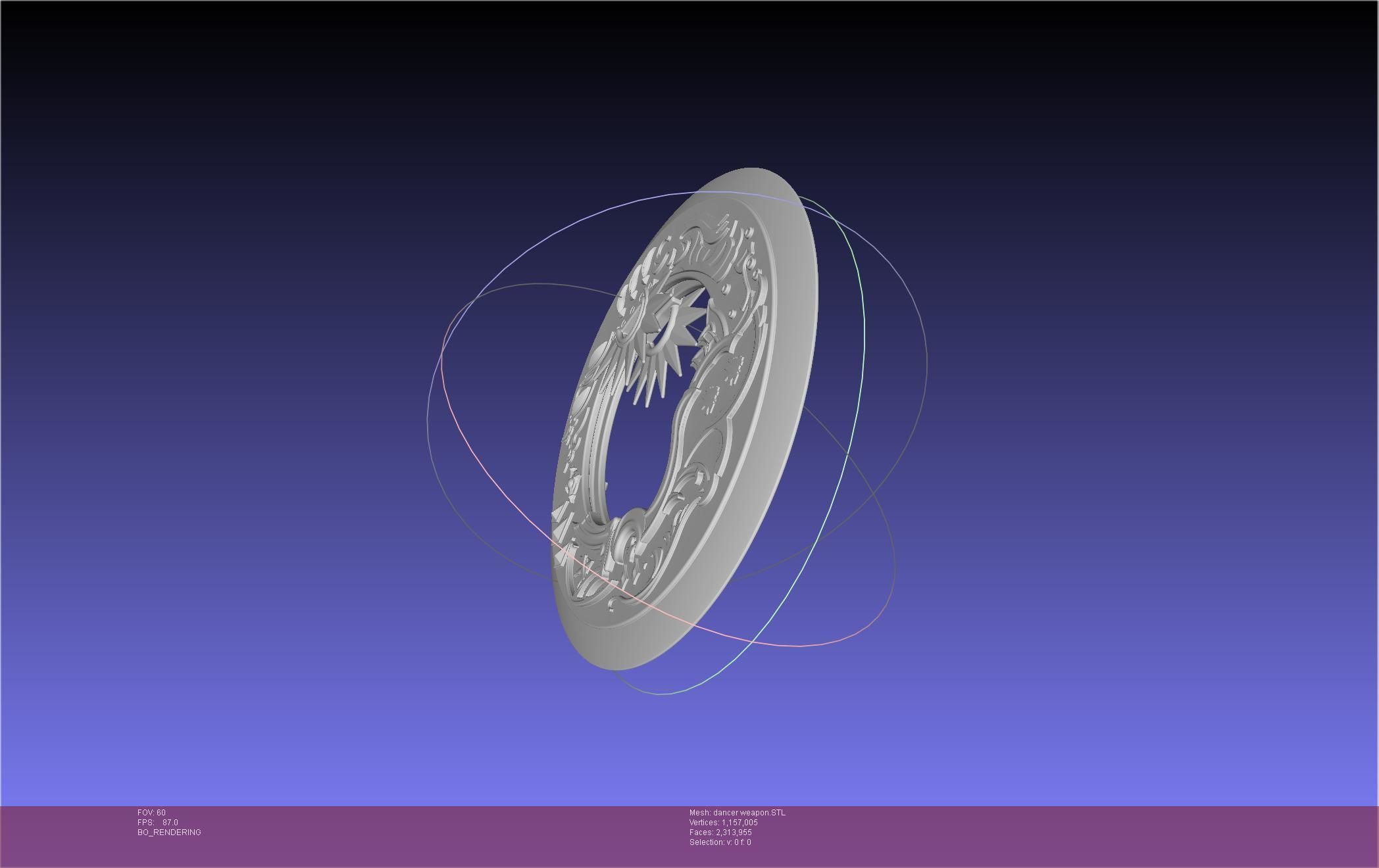 Final Fantasy XIV Dancer Disk Weapon Printable Assembly 3D print model_38