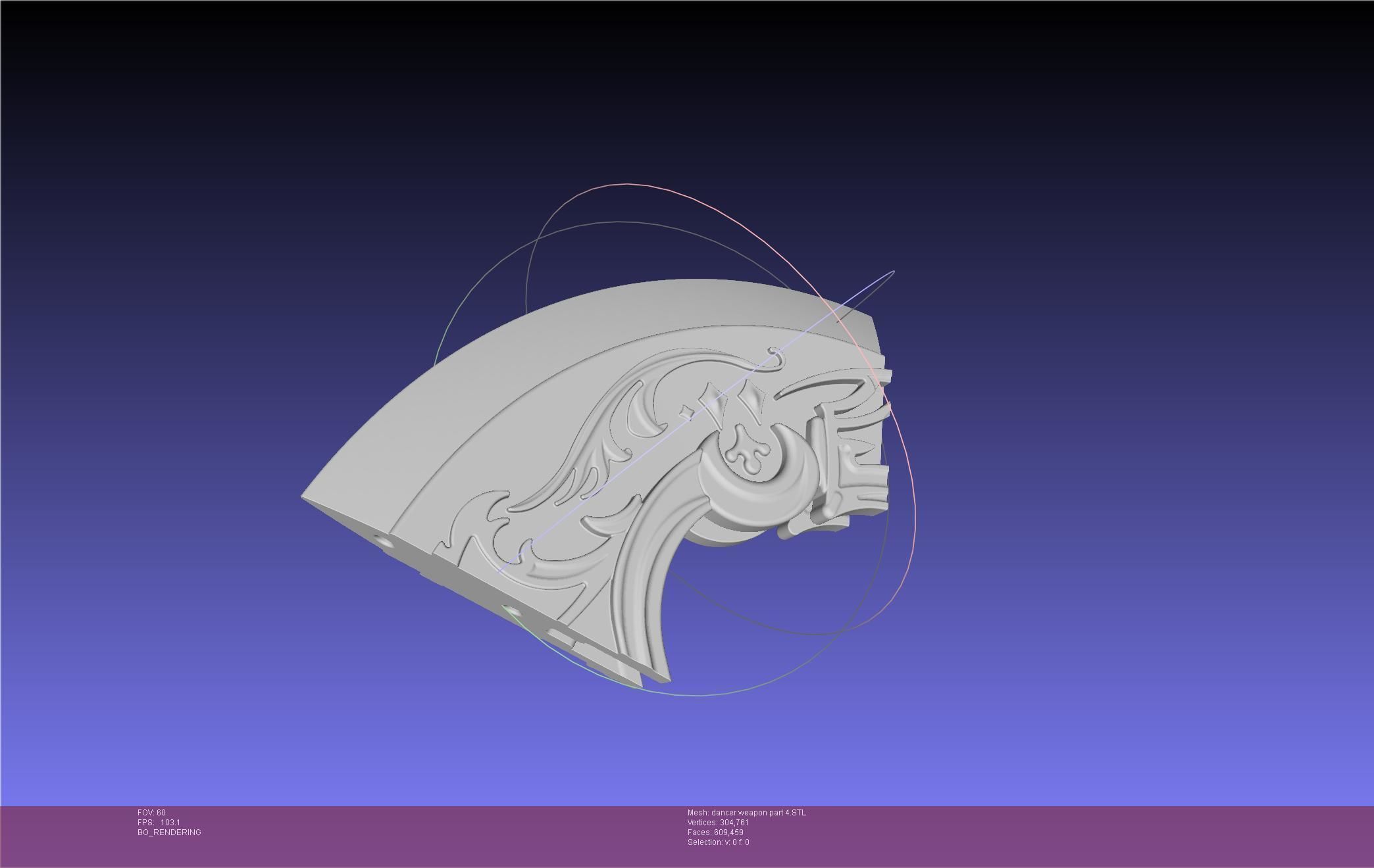 Final Fantasy XIV Dancer Disk Weapon Printable Assembly 3D print model_140