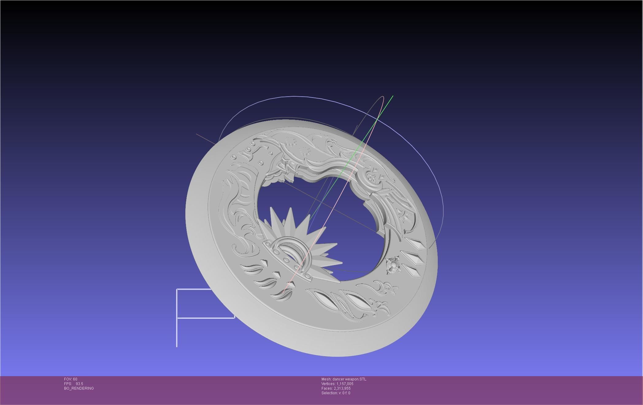 Final Fantasy XIV Dancer Disk Weapon Printable Assembly 3D print model_48