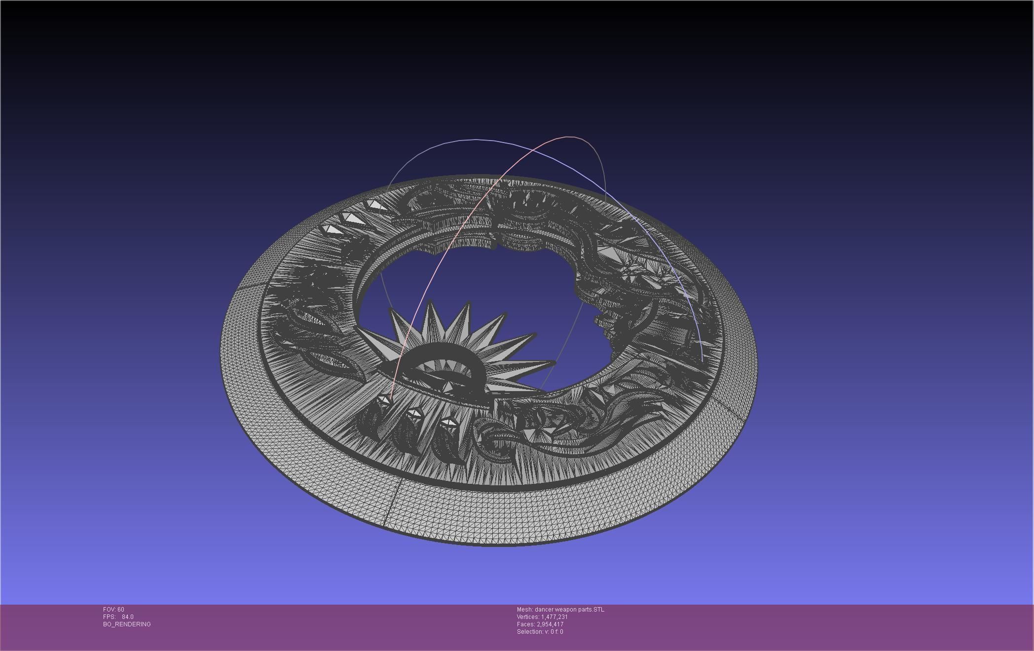 Final Fantasy XIV Dancer Disk Weapon Printable Assembly 3D print model_102