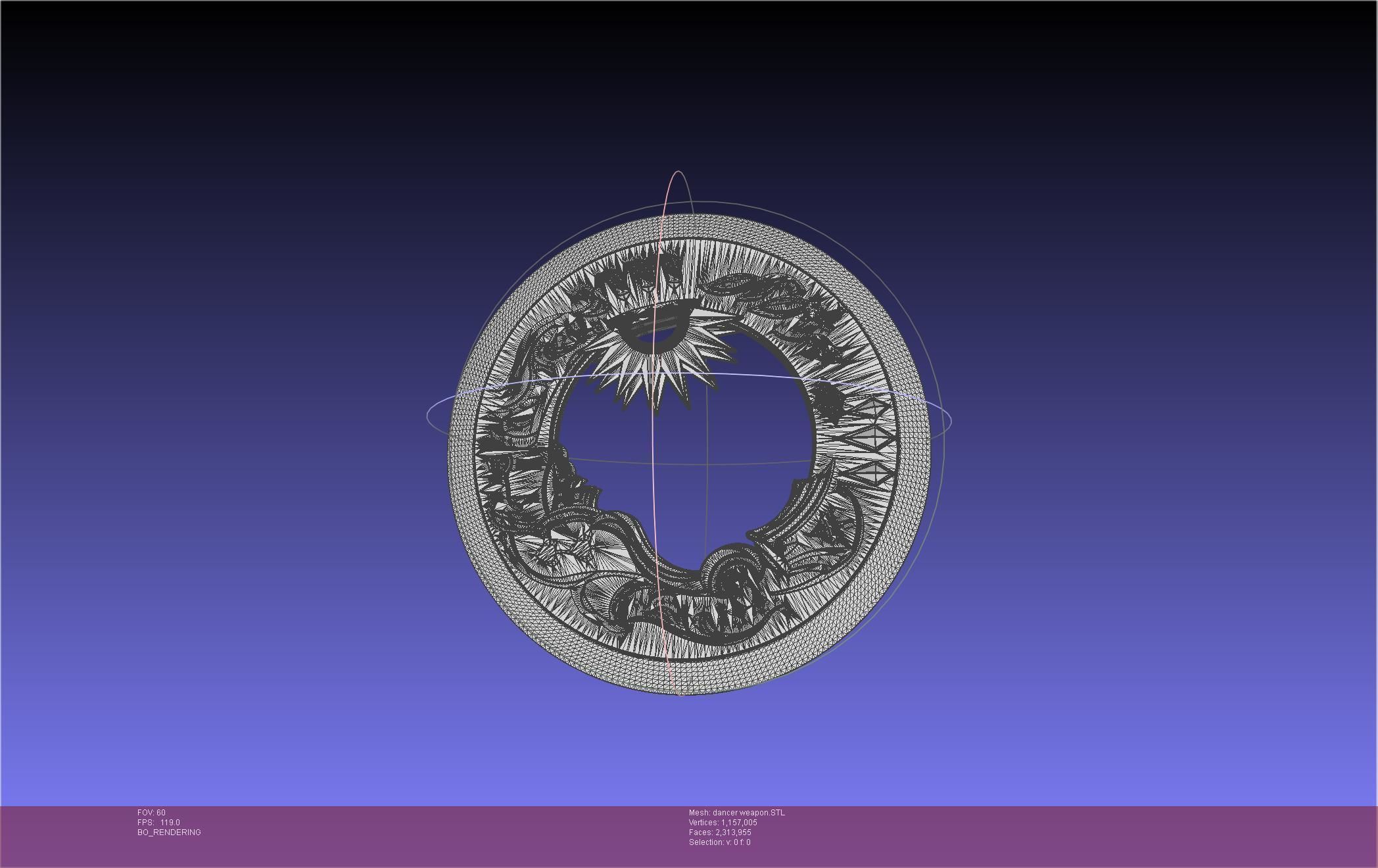 Final Fantasy XIV Dancer Disk Weapon Printable Assembly 3D print model_62