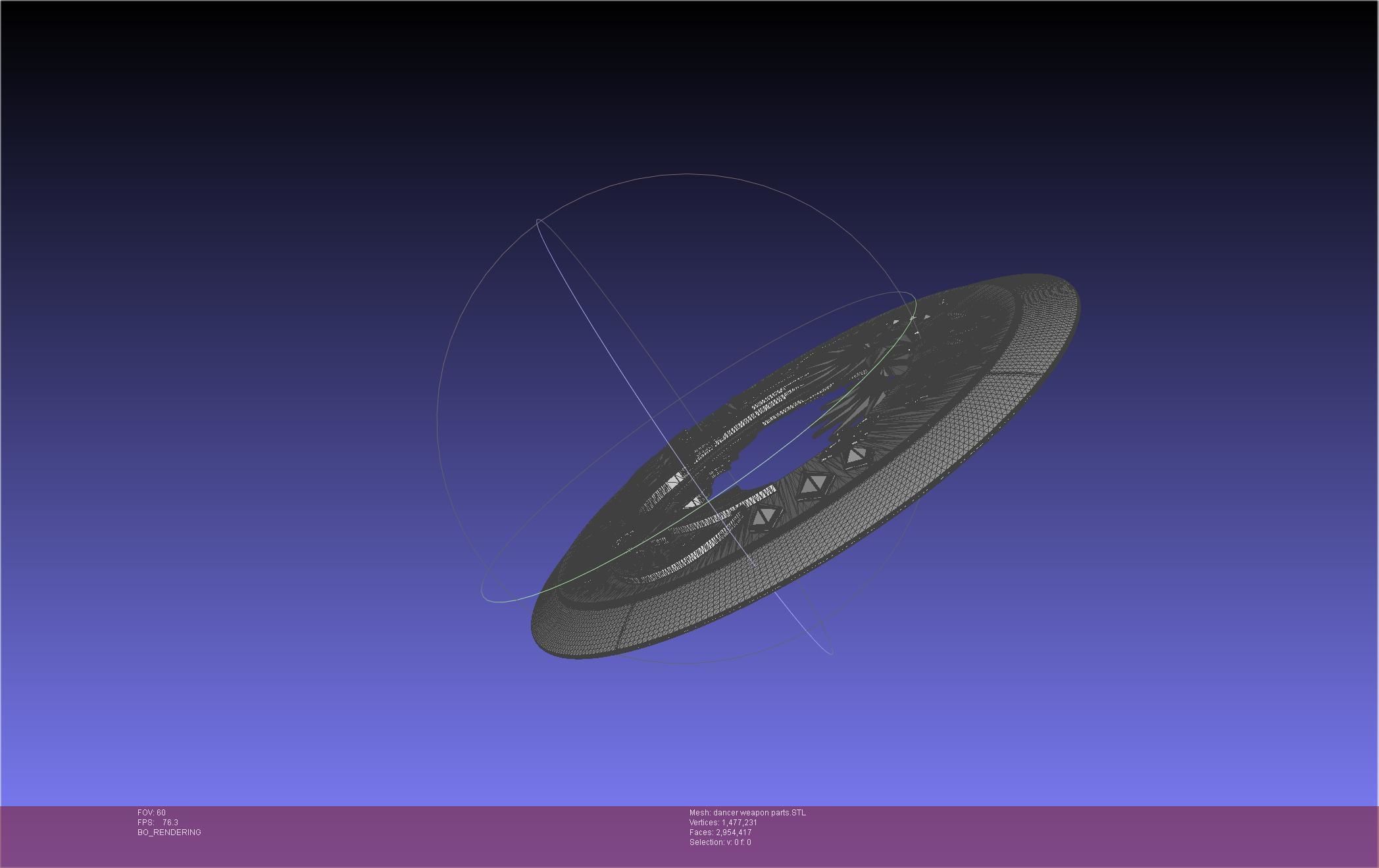 Final Fantasy XIV Dancer Disk Weapon Printable Assembly 3D print model_89