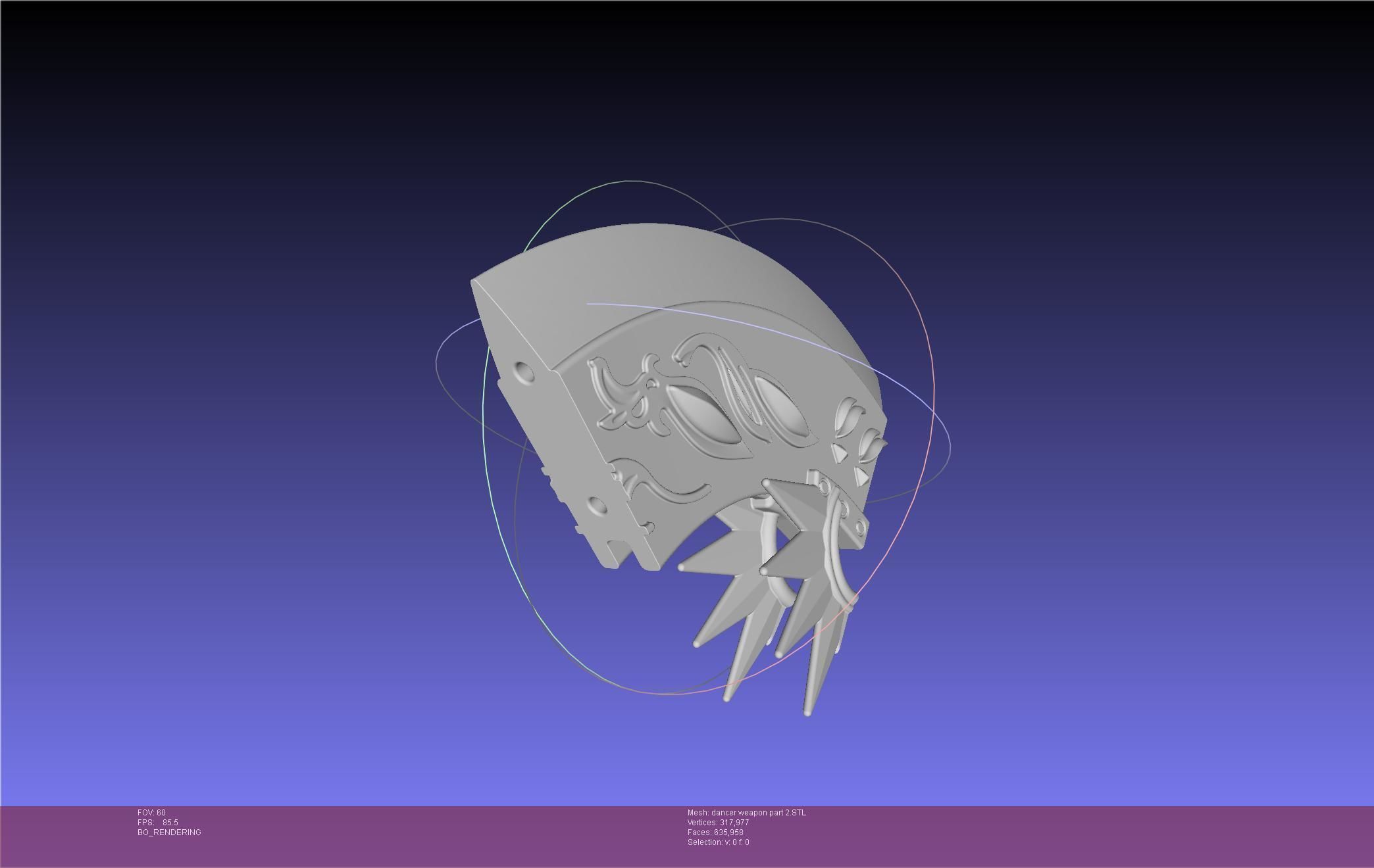 Final Fantasy XIV Dancer Disk Weapon Printable Assembly 3D print model_120