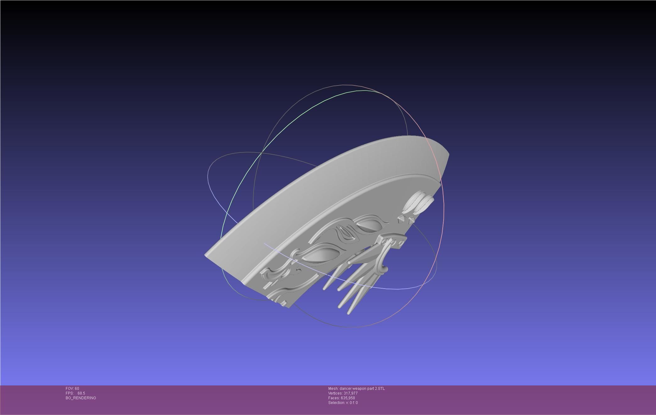 Final Fantasy XIV Dancer Disk Weapon Printable Assembly 3D print model_121