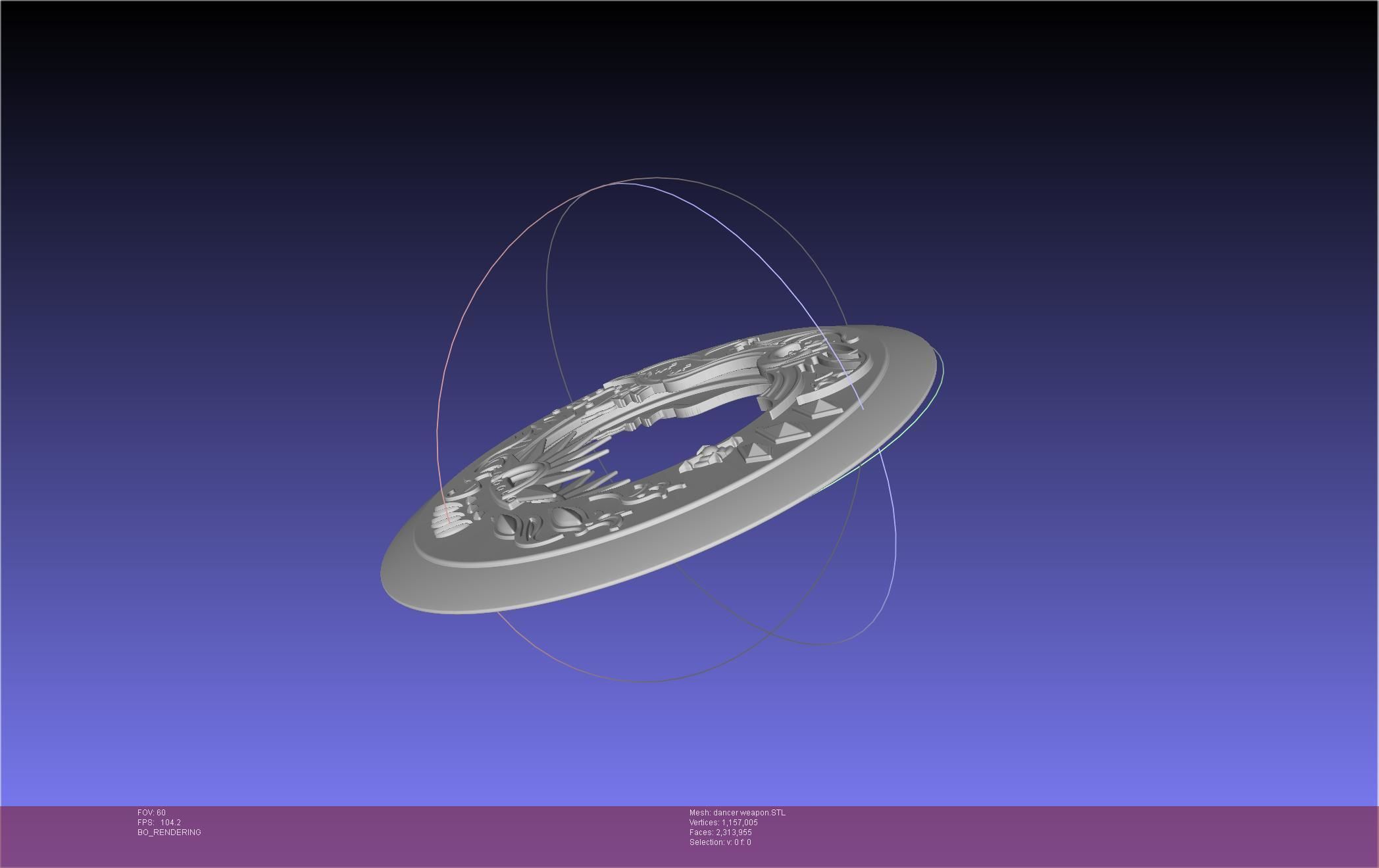 Final Fantasy XIV Dancer Disk Weapon Printable Assembly 3D print model_34