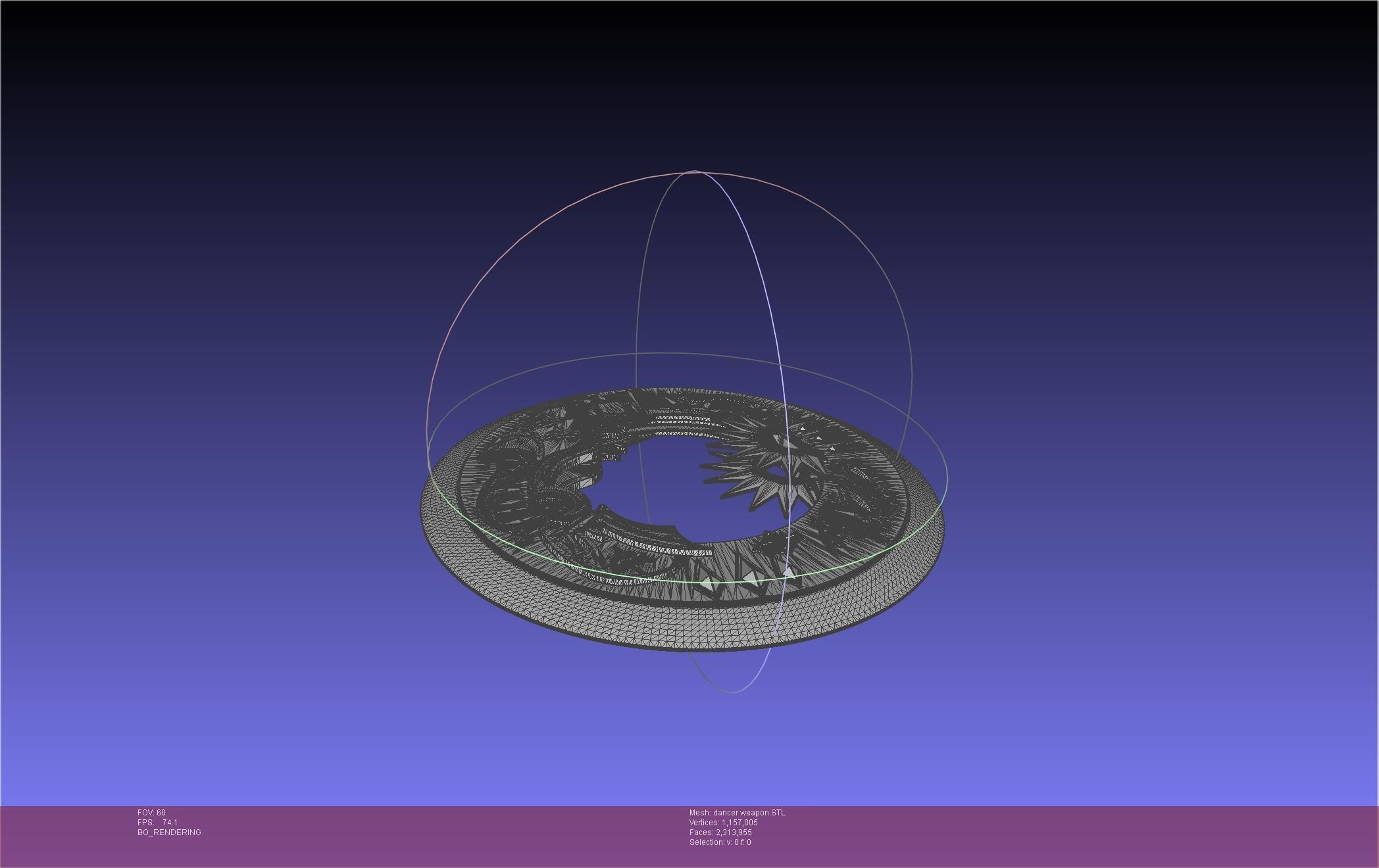 Final Fantasy XIV Dancer Disk Weapon Printable Assembly 3D print model_52