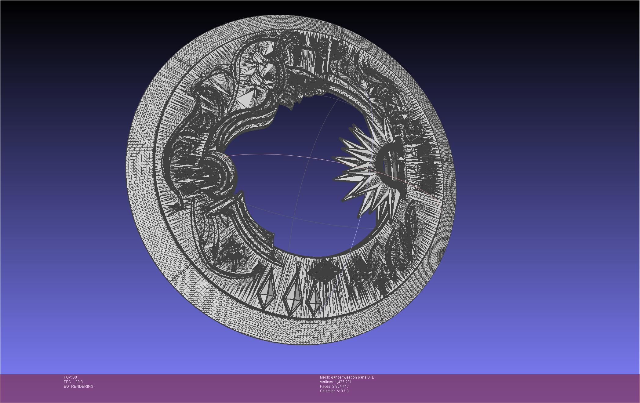 Final Fantasy XIV Dancer Disk Weapon Printable Assembly 3D print model_106