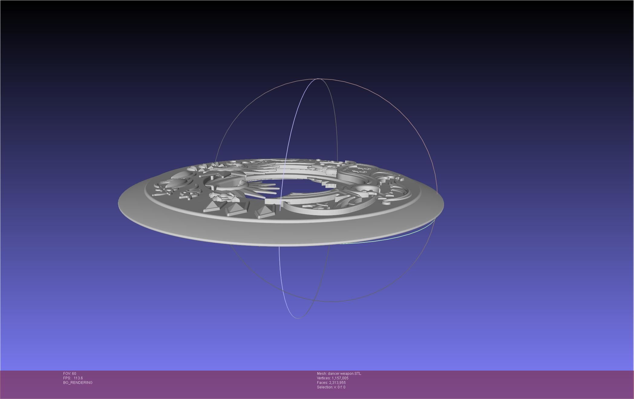 Final Fantasy XIV Dancer Disk Weapon Printable Assembly 3D print model_10