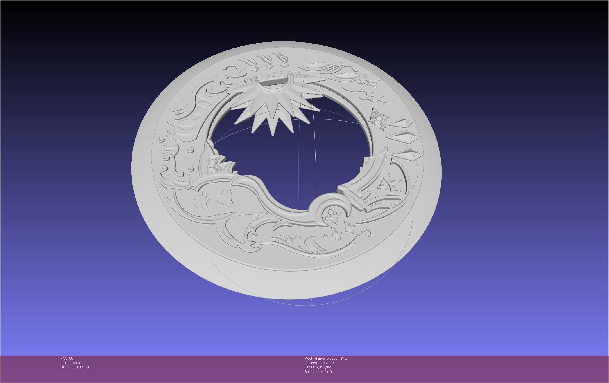 Final Fantasy XIV Dancer Disk Weapon Printable Assembly 3D print model_73