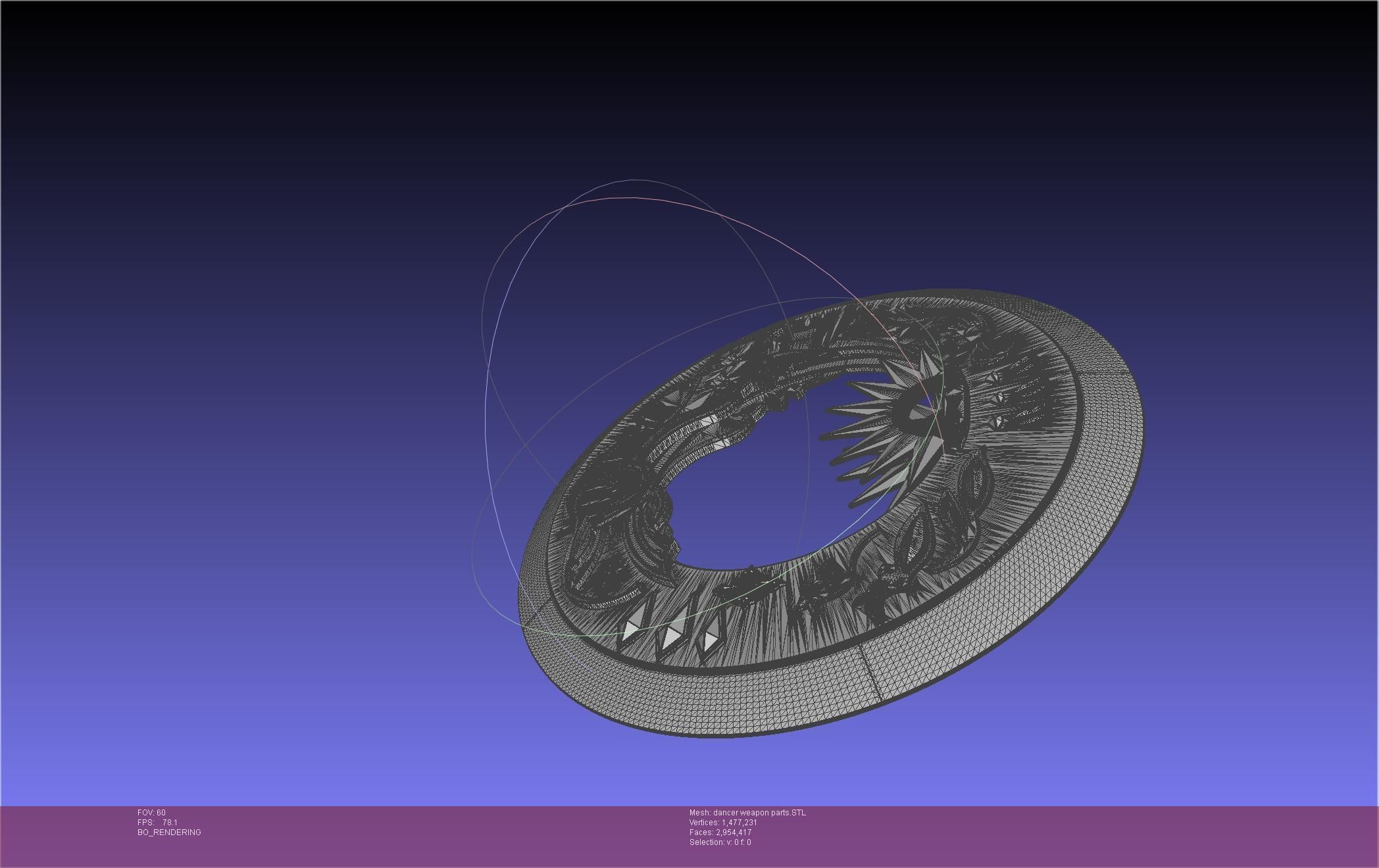 Final Fantasy XIV Dancer Disk Weapon Printable Assembly 3D print model_88