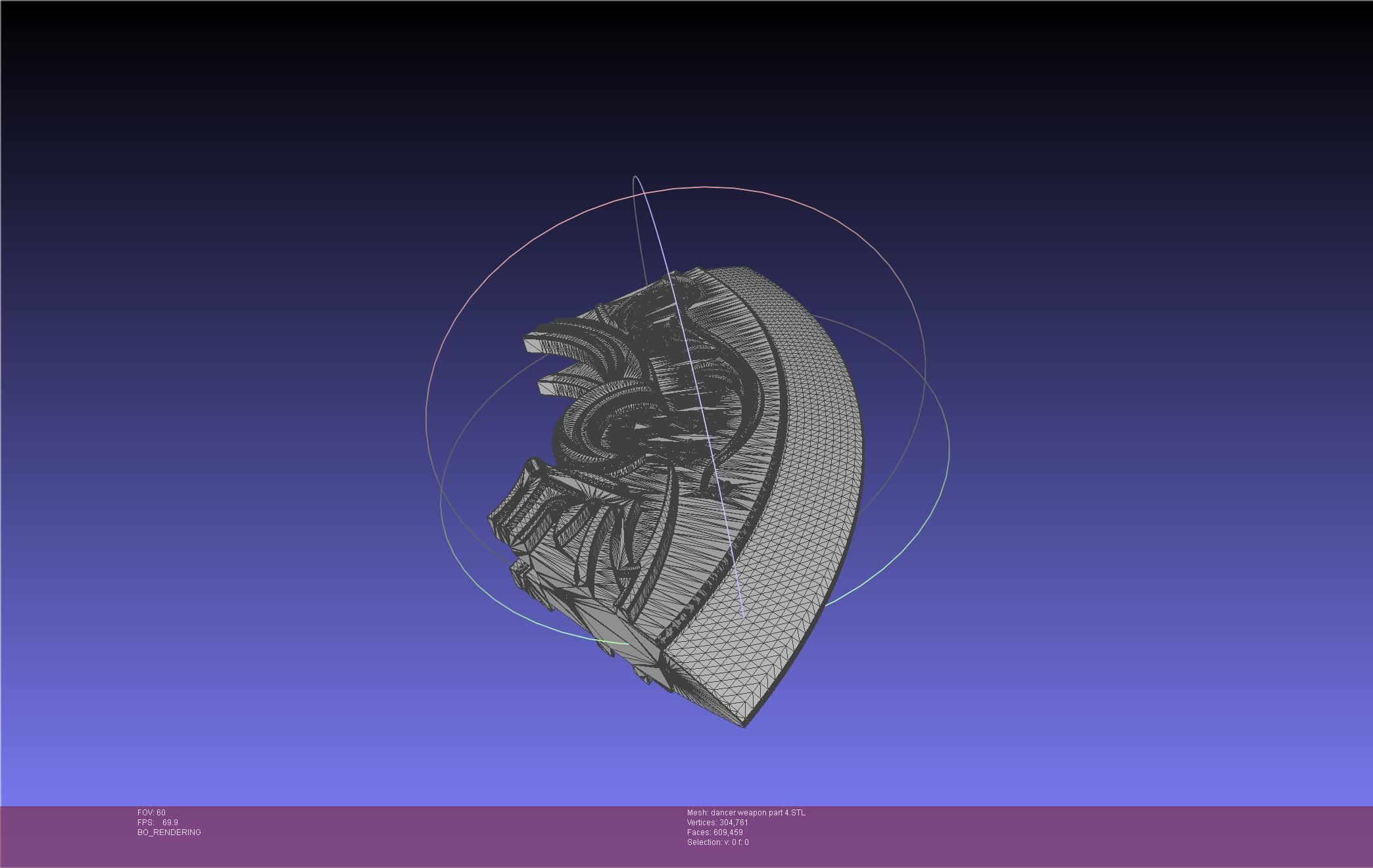 Final Fantasy XIV Dancer Disk Weapon Printable Assembly 3D print model_136