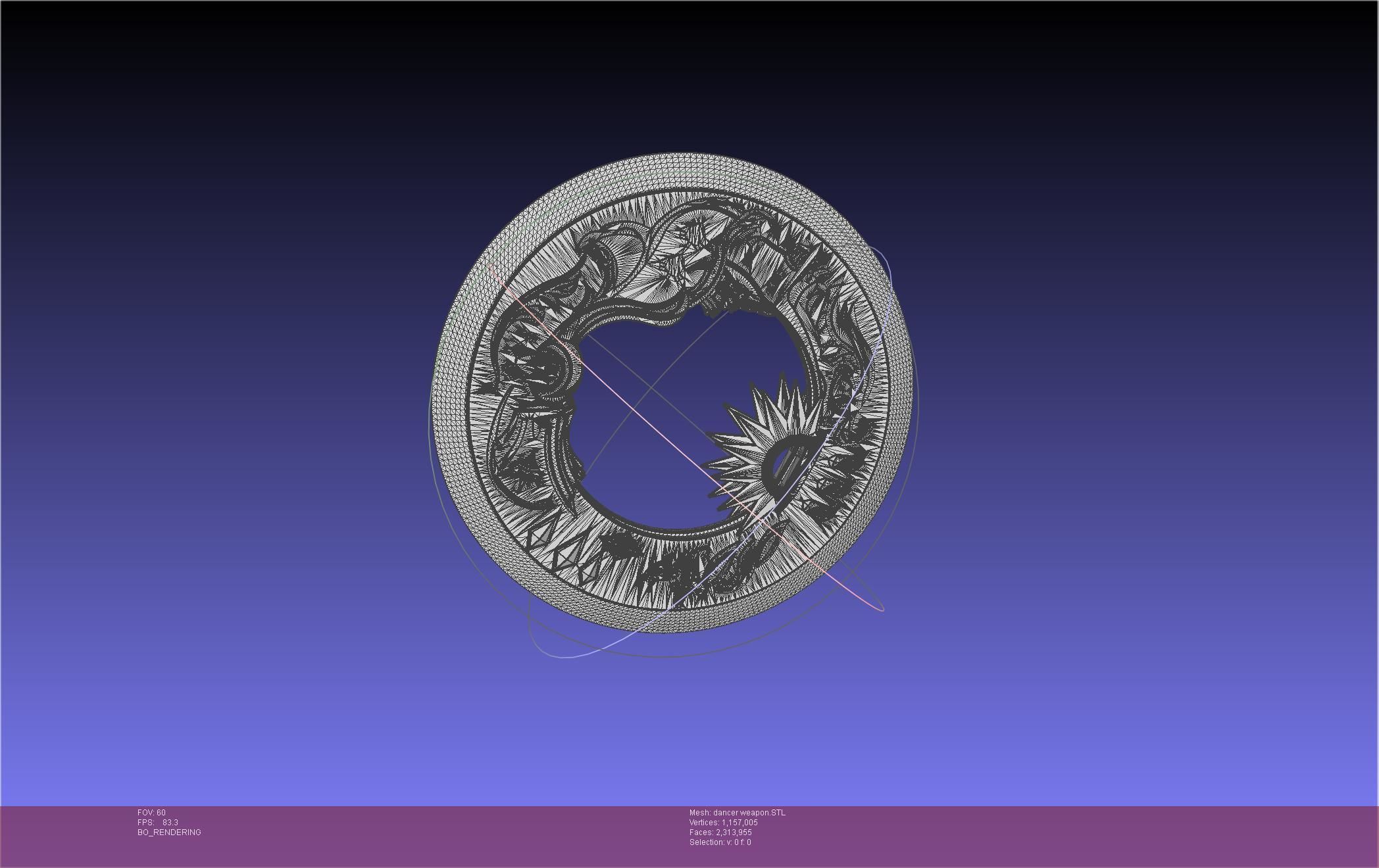 Final Fantasy XIV Dancer Disk Weapon Printable Assembly 3D print model_51