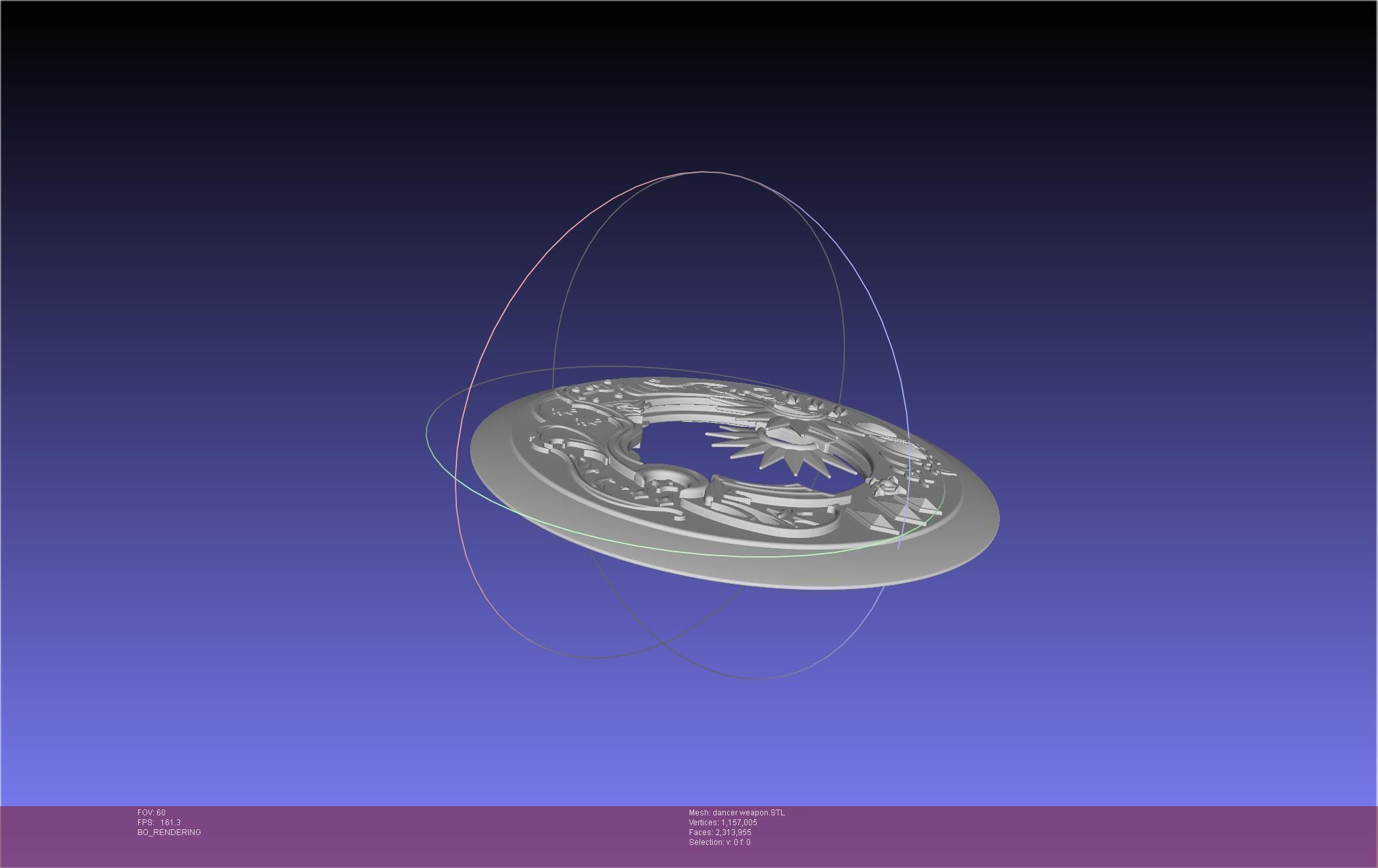 Final Fantasy XIV Dancer Disk Weapon Printable Assembly 3D print model_26