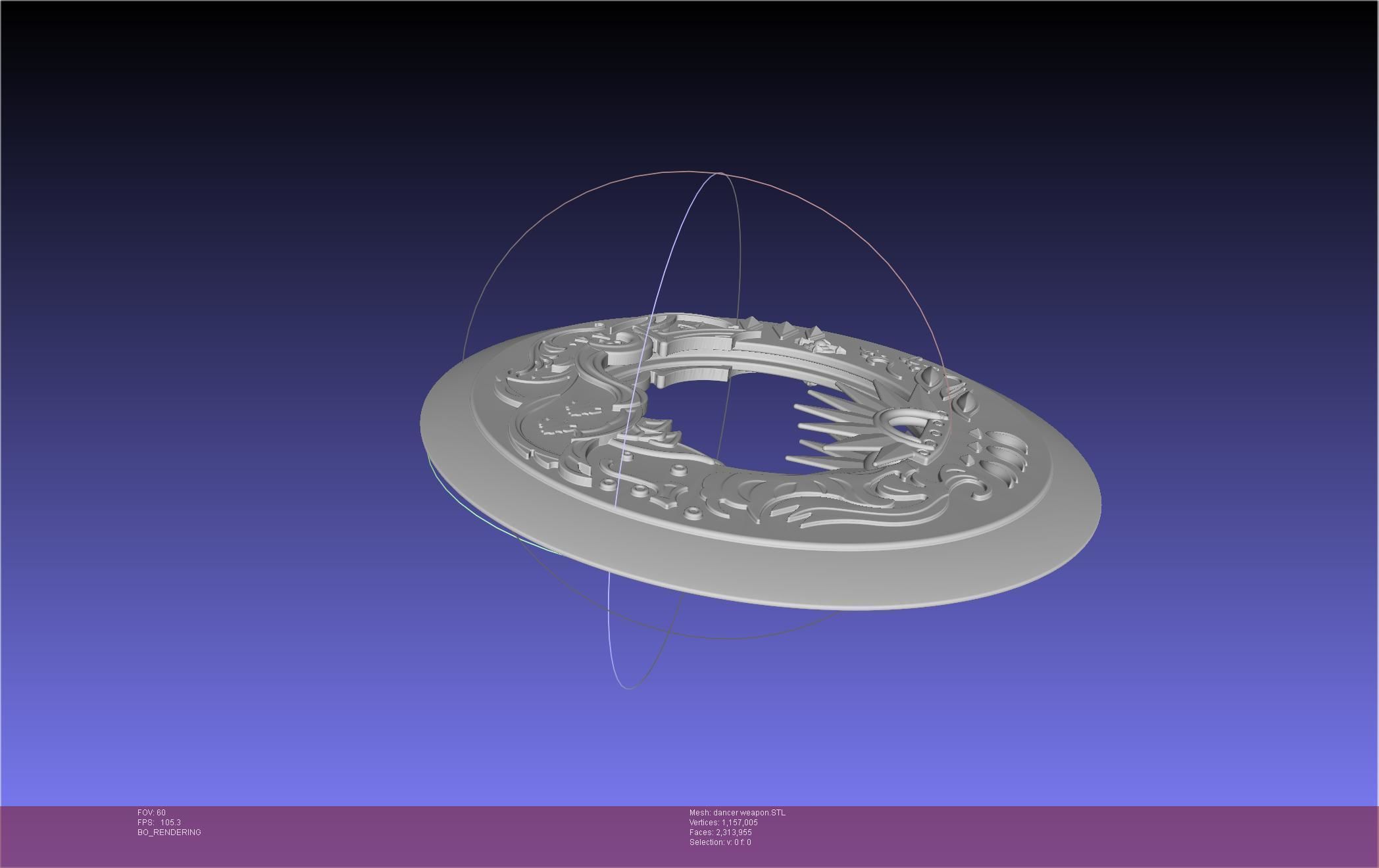 Final Fantasy XIV Dancer Disk Weapon Printable Assembly 3D print model_14