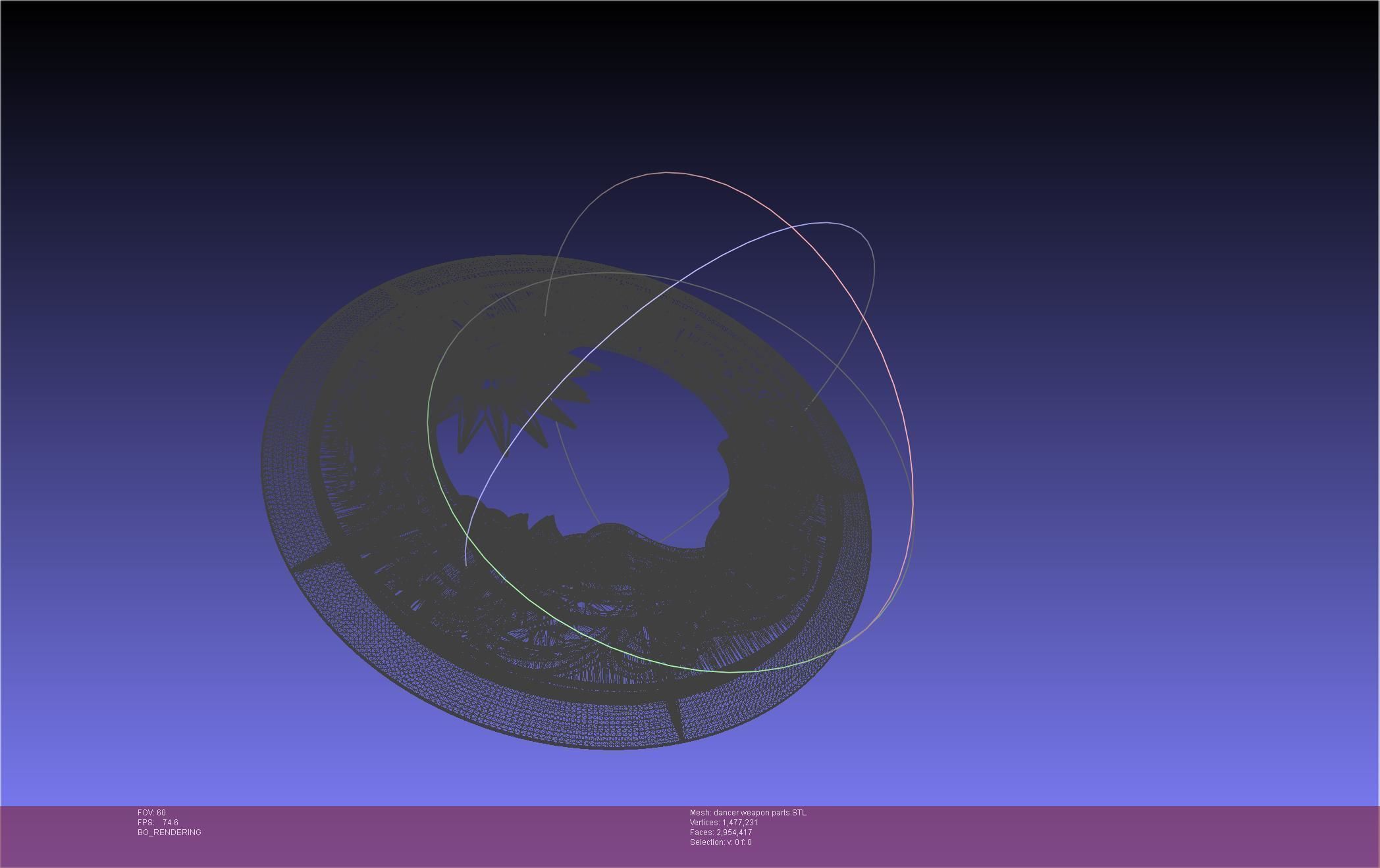 Final Fantasy XIV Dancer Disk Weapon Printable Assembly 3D print model_92