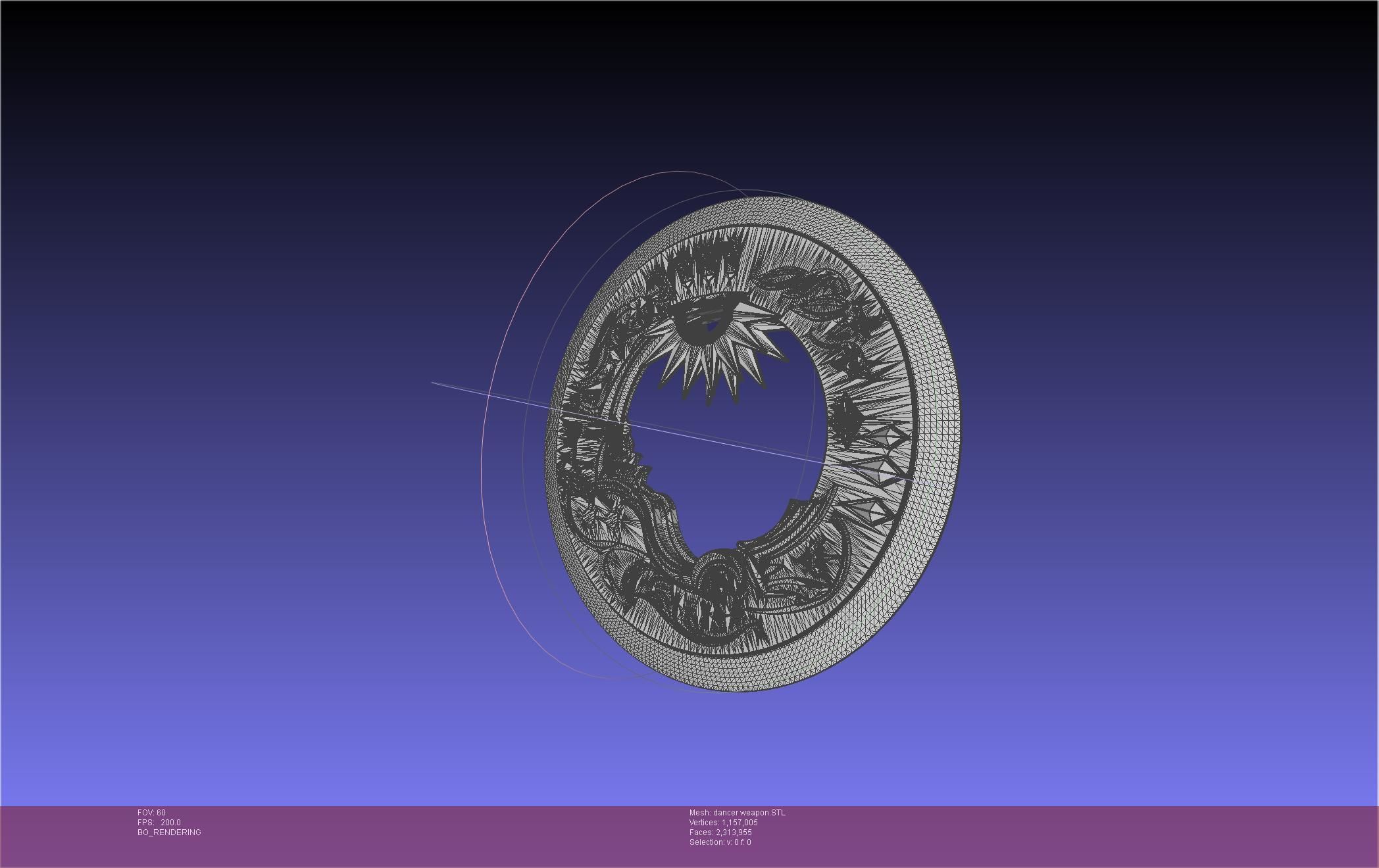 Final Fantasy XIV Dancer Disk Weapon Printable Assembly 3D print model_67