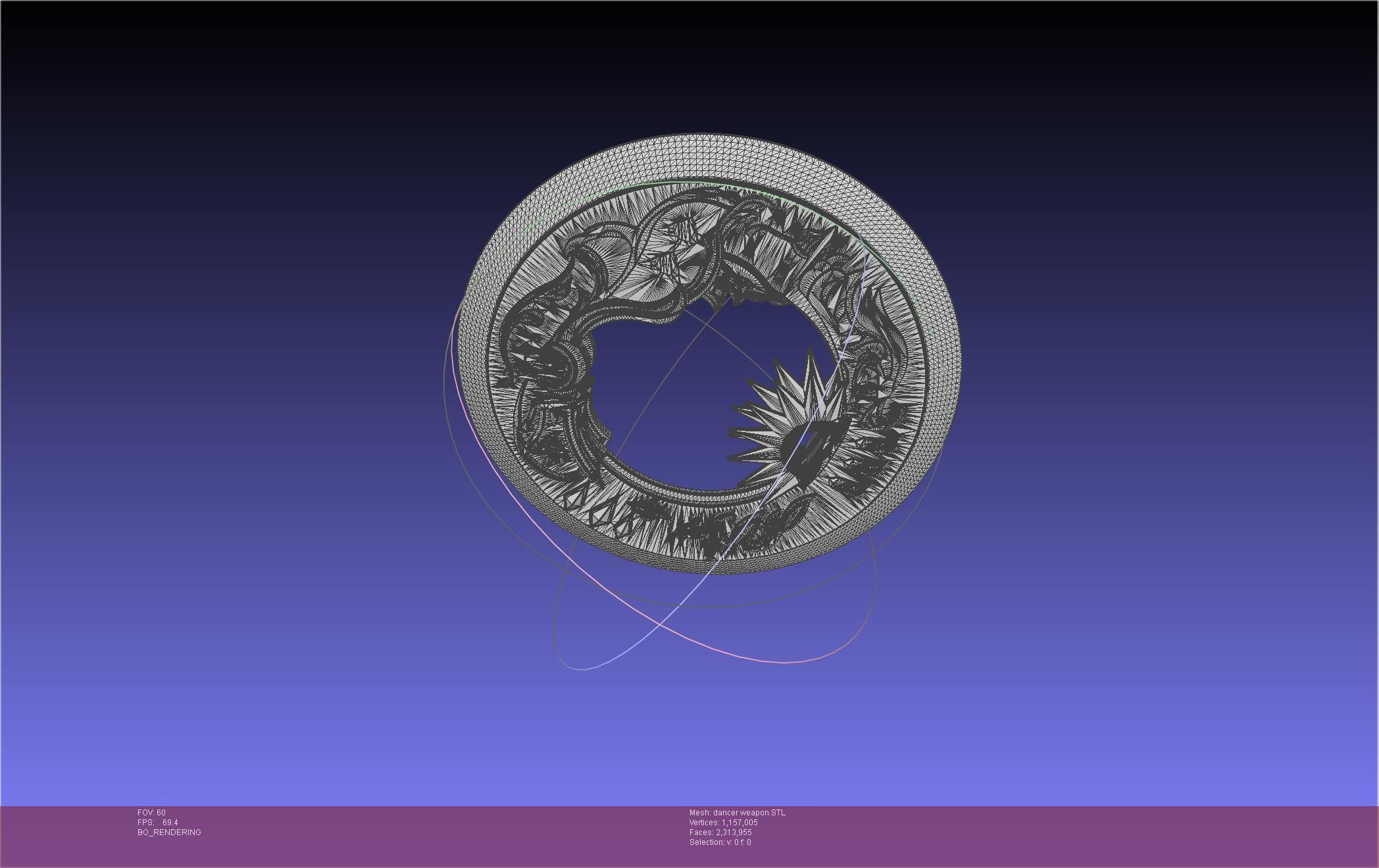 Final Fantasy XIV Dancer Disk Weapon Printable Assembly 3D print model_50