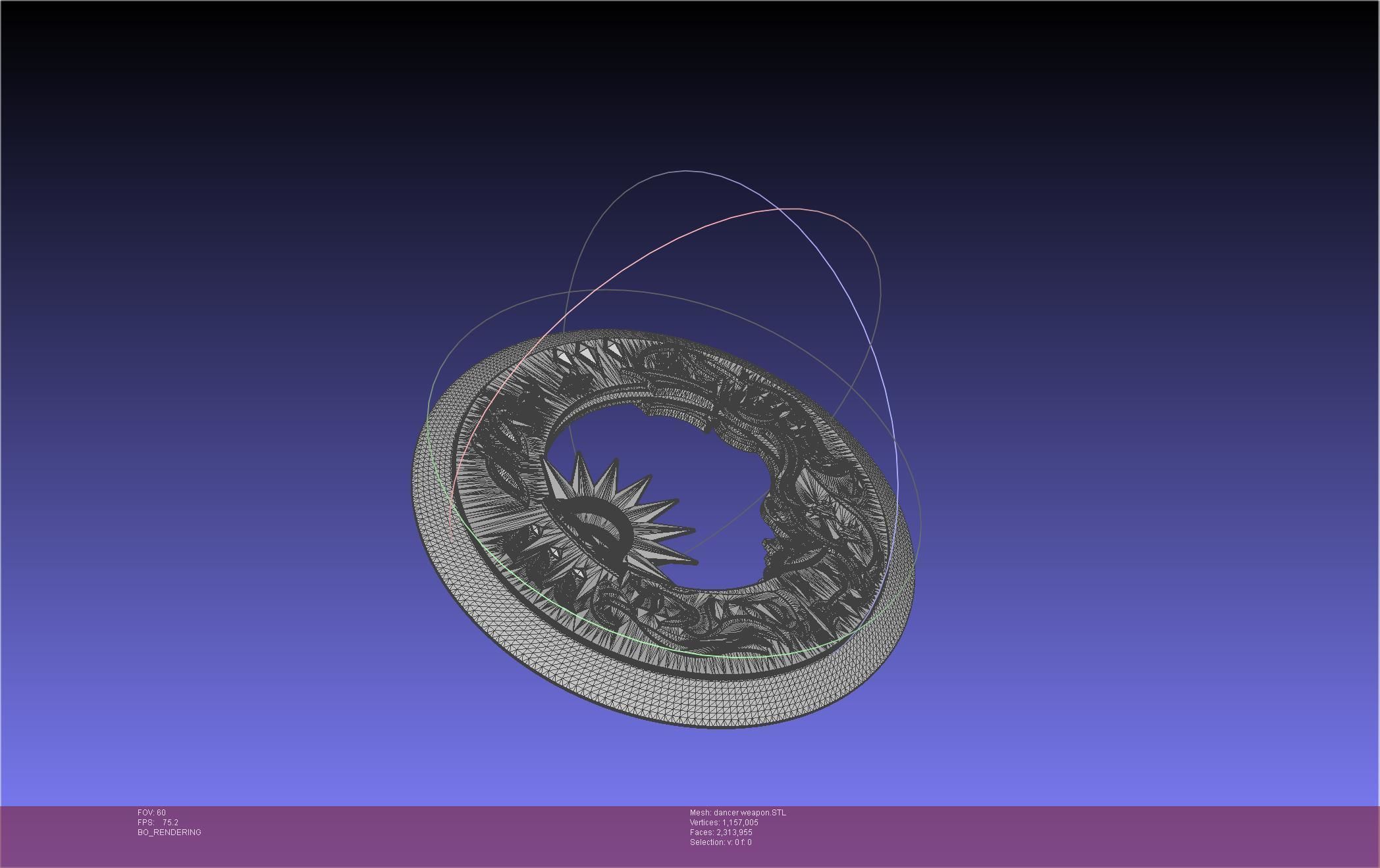 Final Fantasy XIV Dancer Disk Weapon Printable Assembly 3D print model_54