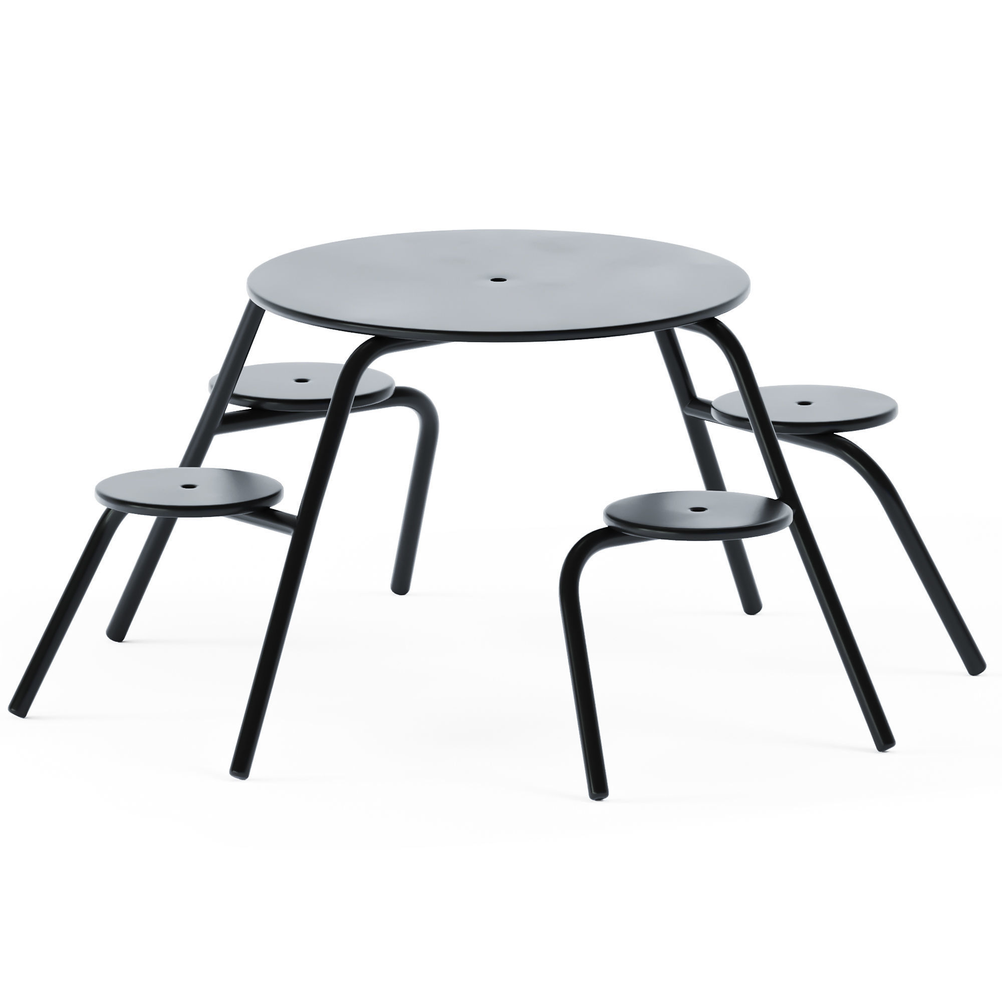 Picnic Table Virus 4-seater by Extremis 3D model_1