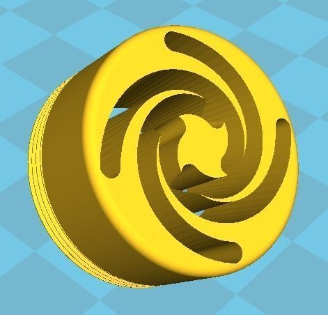 Water Tap Faucet Nozzle - Golden Spiral Vortex 3D print model_0
