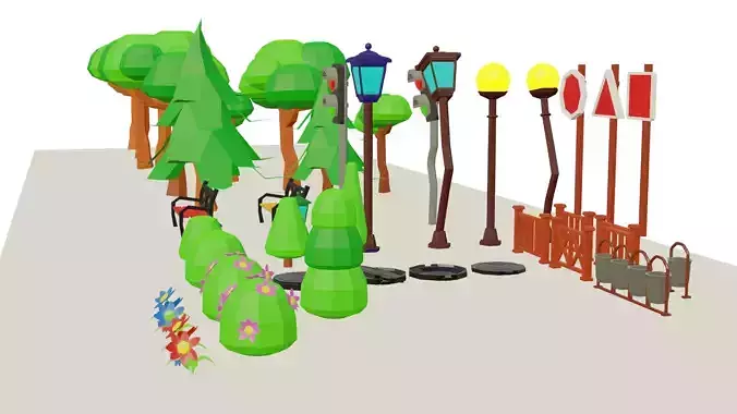 Low poly assets masterpack 1