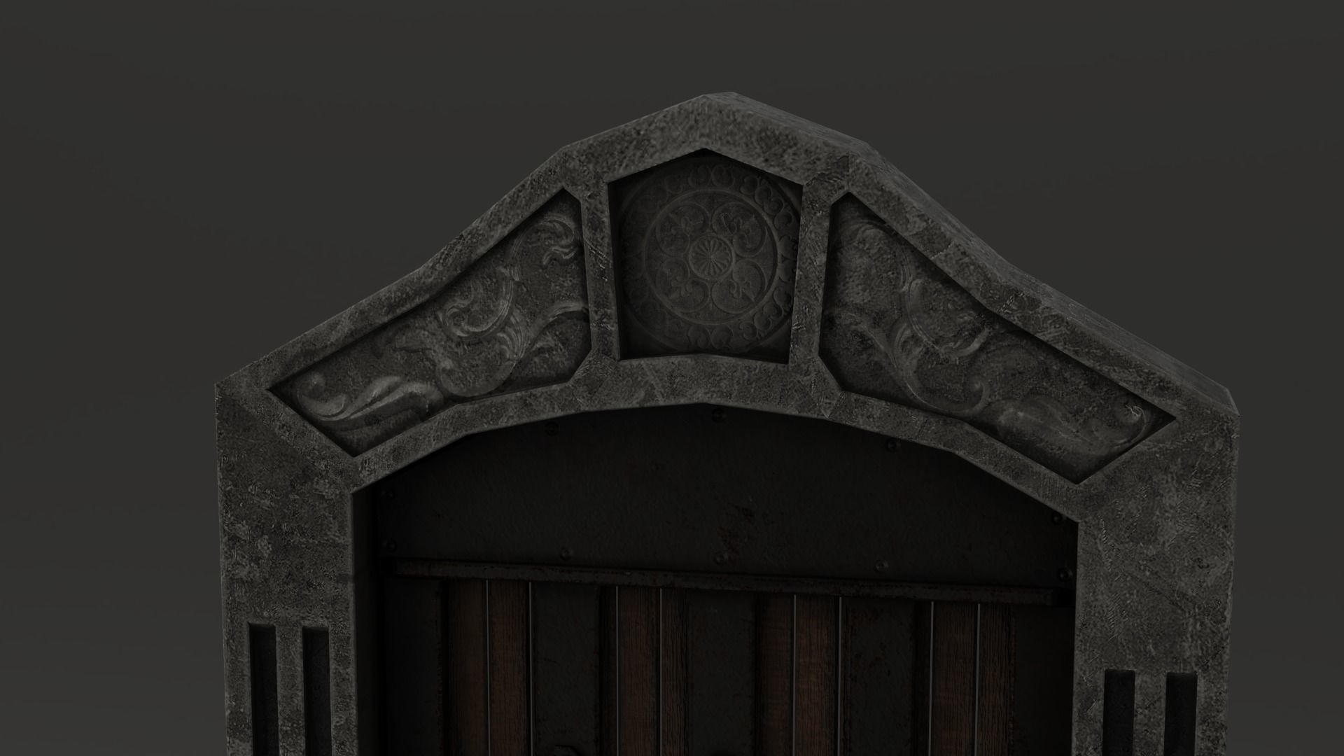 Medieval Door Roman Style Door 3D Model Low-poly 3D model_13
