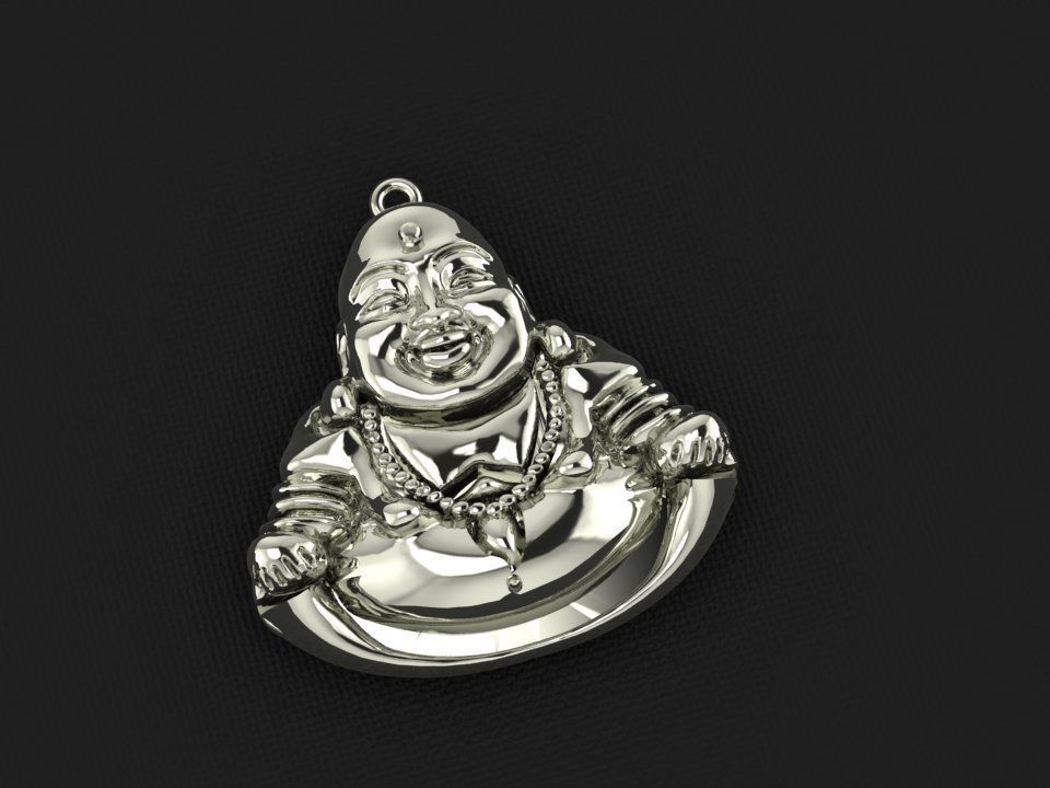 pendant buddha figurine 3D print model_7