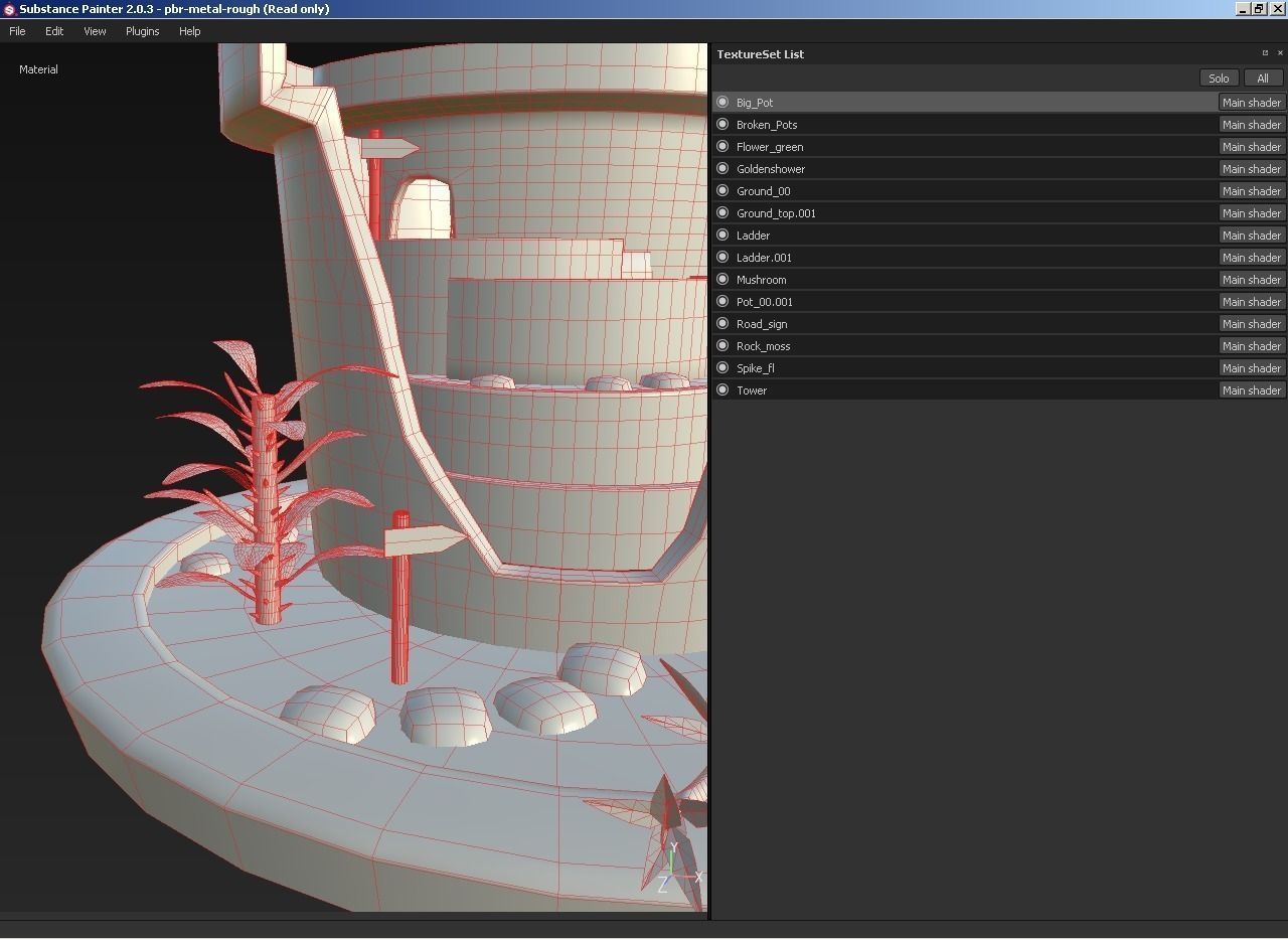 Broken Pot Garden 3D model_9