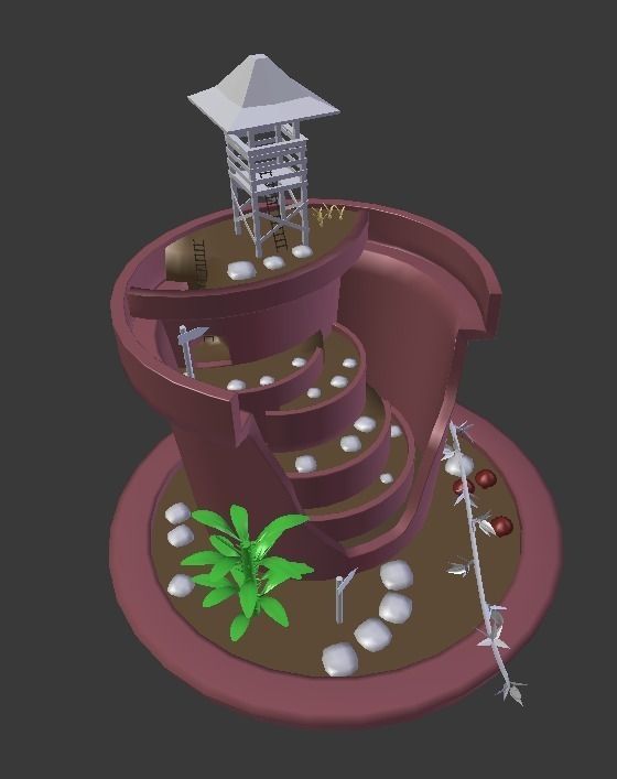 Broken Pot Garden 3D model_3