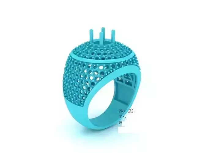 Luxury Oval Diamond Men Ring 3D Model  598