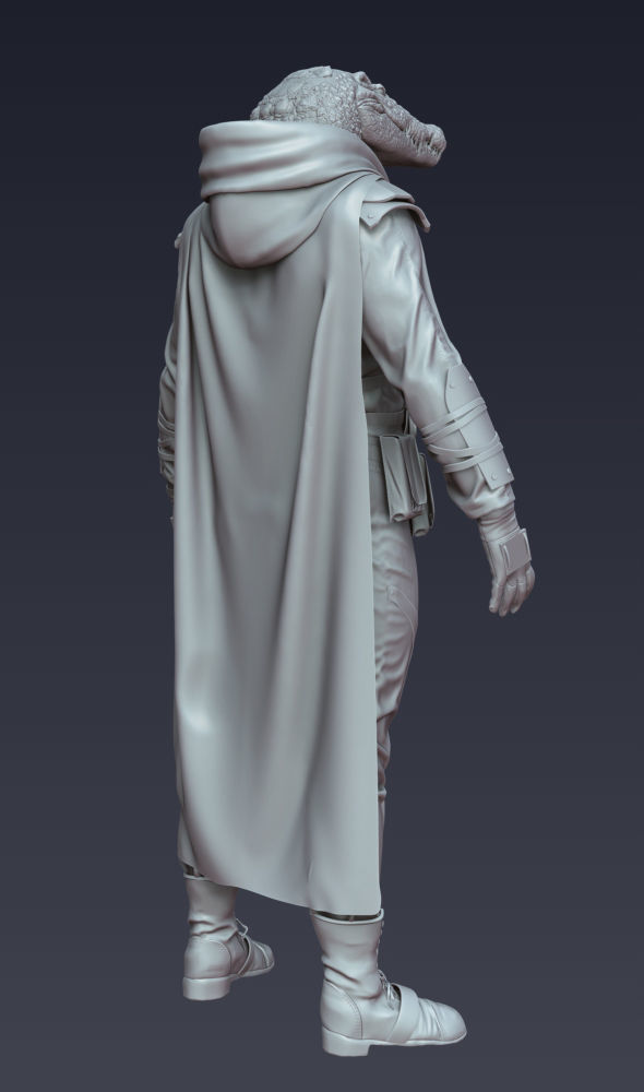 Crocodile Low-poly 3D model_6