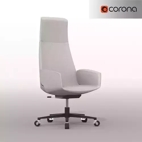 Modern office armchair low-poly 3D model