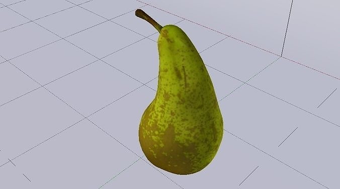 Photorealistic Pear Low-poly 3D model 7