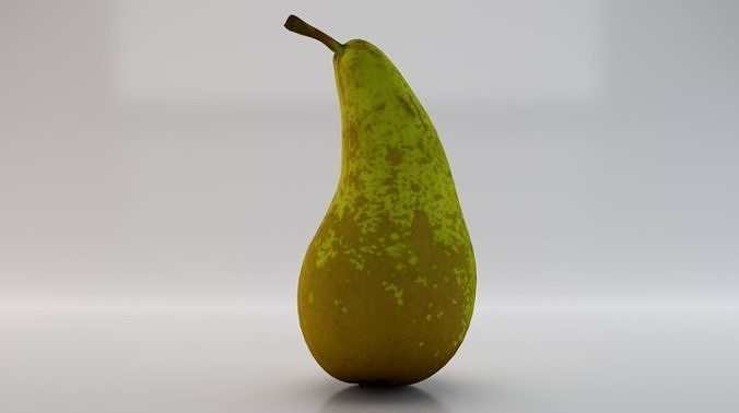 Photorealistic Pear Low-poly 3D model 2
