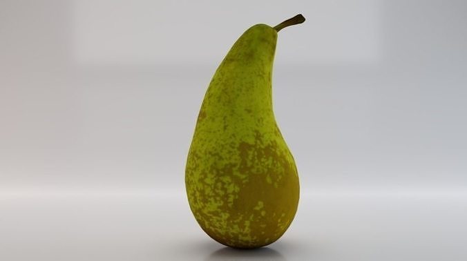 Photorealistic Pear Low-poly 3D model 3