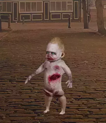 Zombie Baby - Rigged Character 3D Model