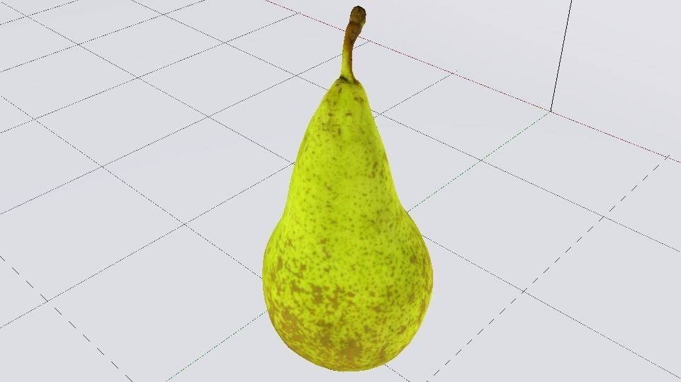 Photorealistic Pear Low-poly 3D model_3