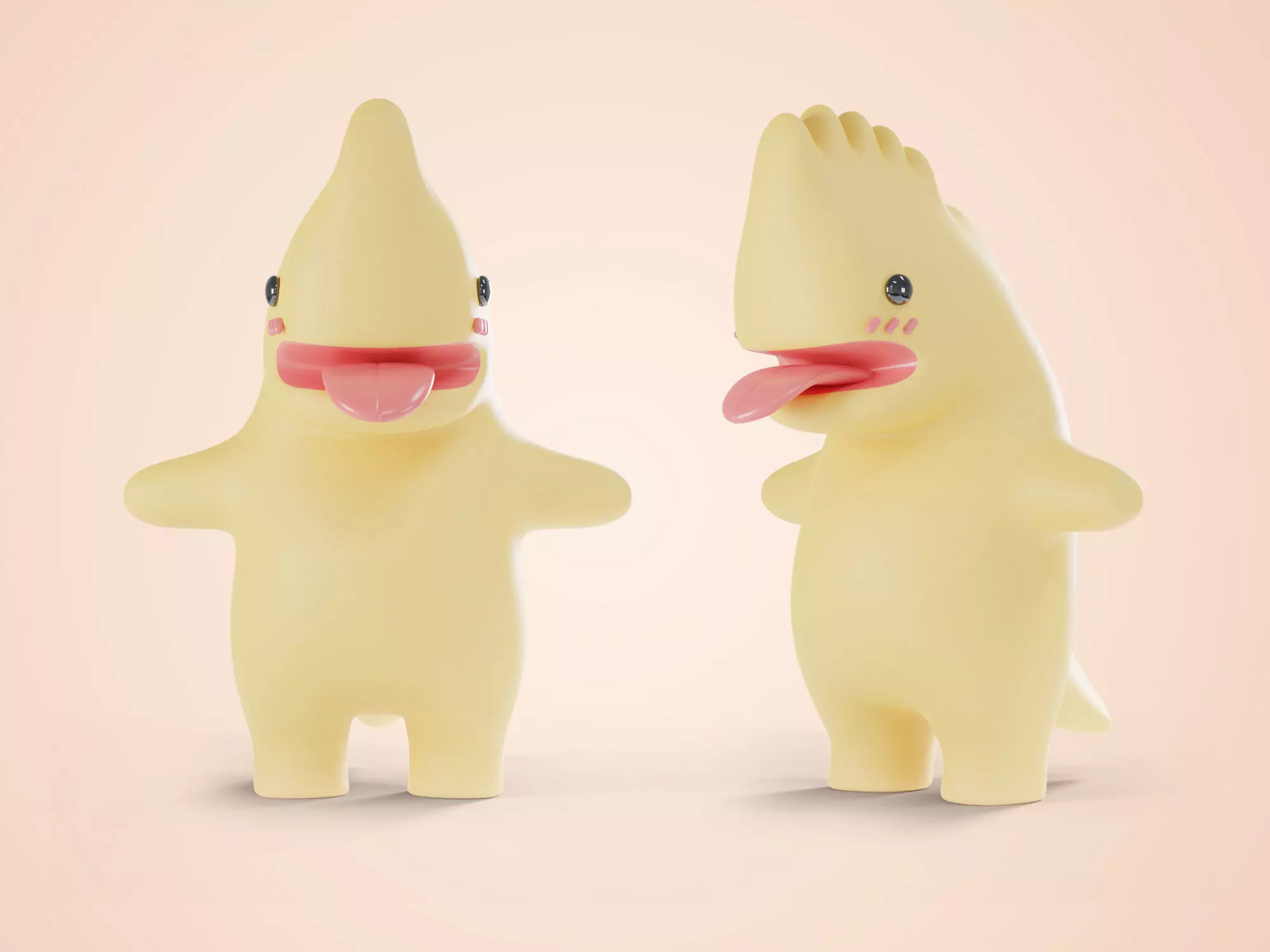 Cartoon little cute Hera dragon from Himmapan calture Free 3D model