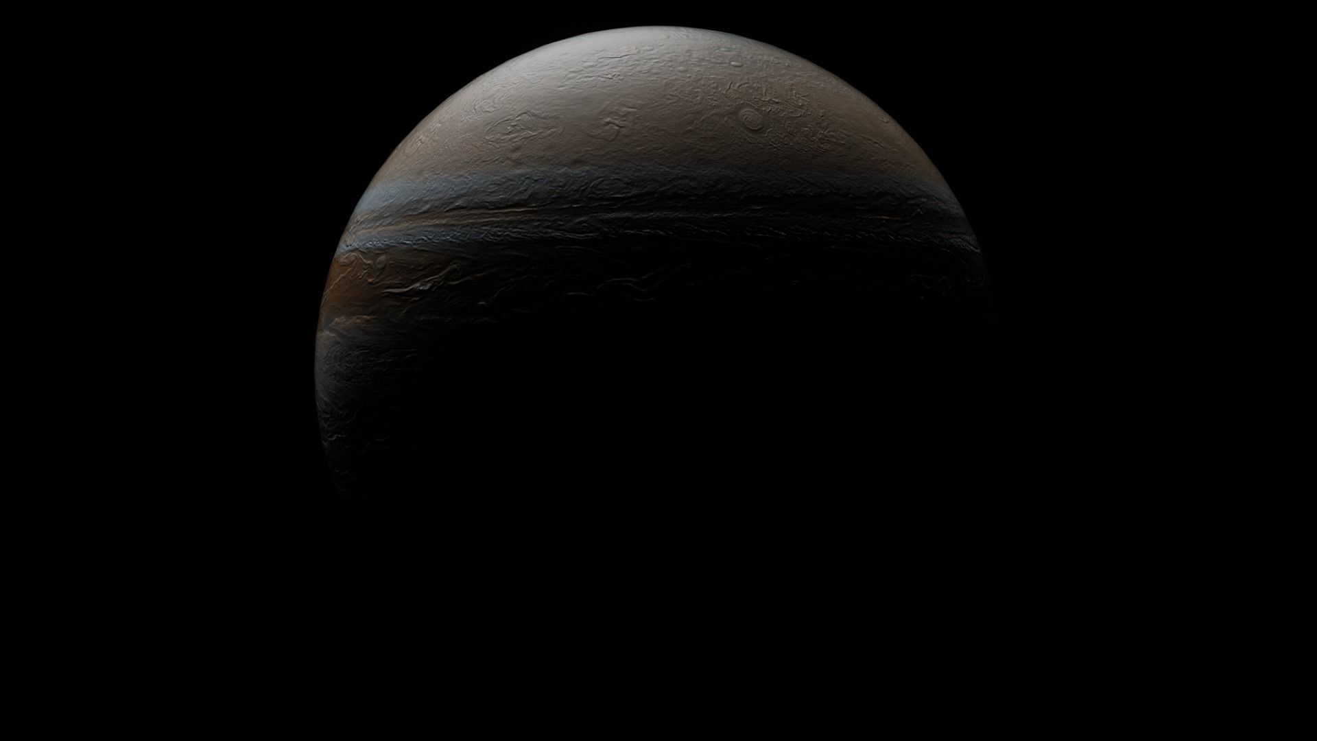 Jupiter - made in Blender  Low-poly 3D model_2