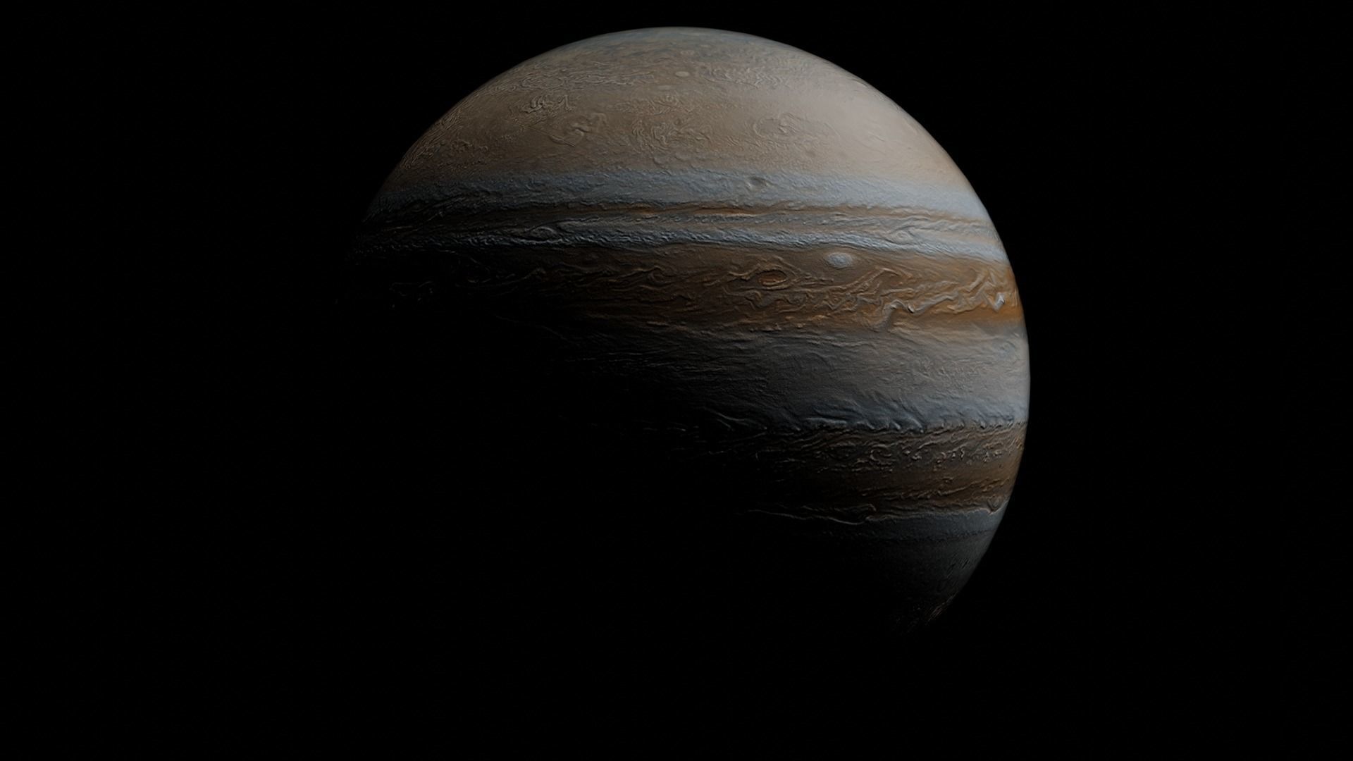 Jupiter - made in Blender  Low-poly 3D model_4