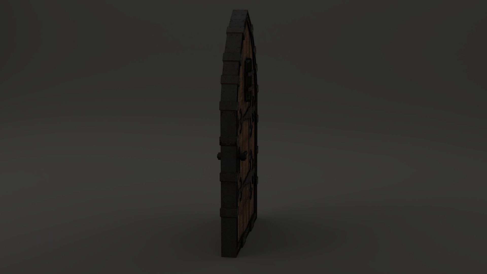 Medieval Door Old Dungeon Door 3D Model Low-poly 3D model_6