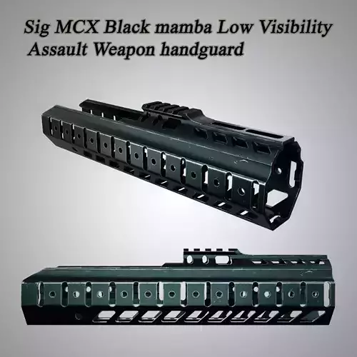 Sig MCX Black mamba Low Visibility Assault Weapon handguard PBR  Low-poly 3D model
