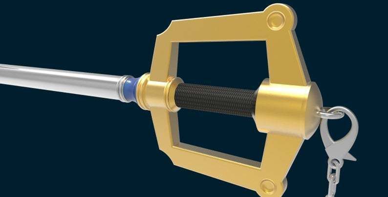 Kingdom Key from Kingdom Hearts Cosplay Kingdom Hearts keyblade 3D print model_2